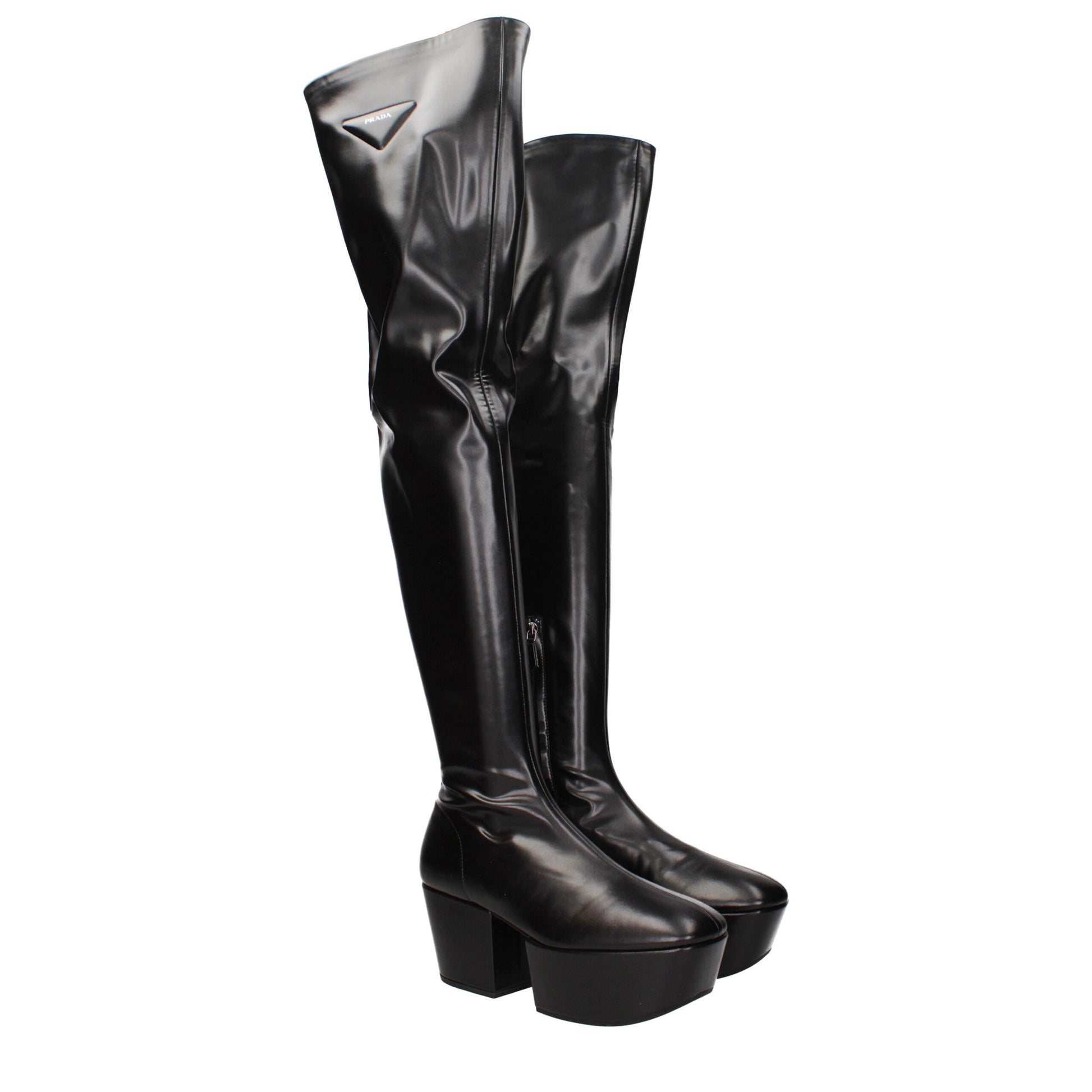 Prada Black Leather Over The Knee | Regal Royce