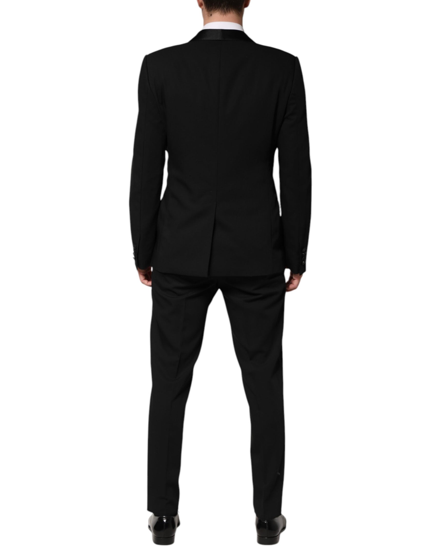 Dolce & Gabbana Black Wool 3 Piece Single Breasted Suit | Regal Royce