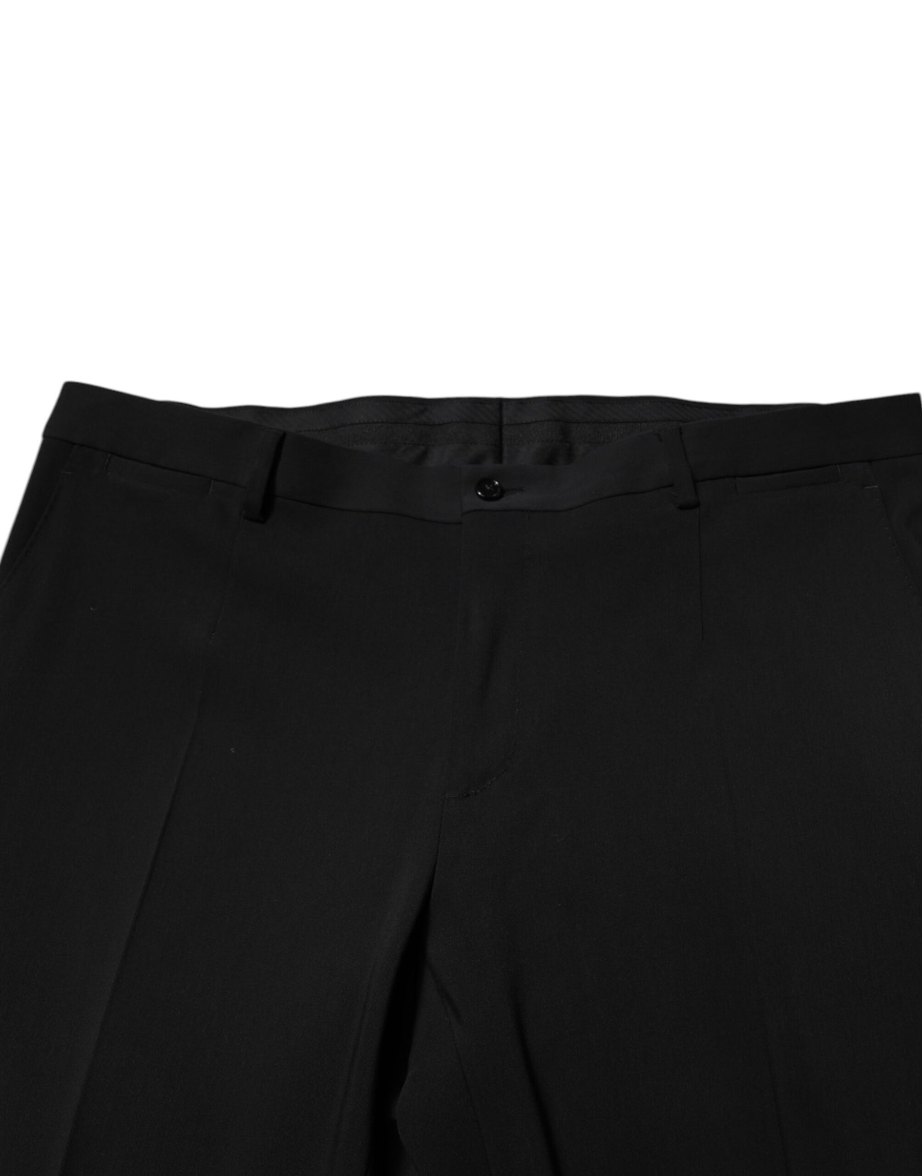 Dolce & Gabbana Black Cotton Single Breasted 2 Piece Suit | Regal Royce