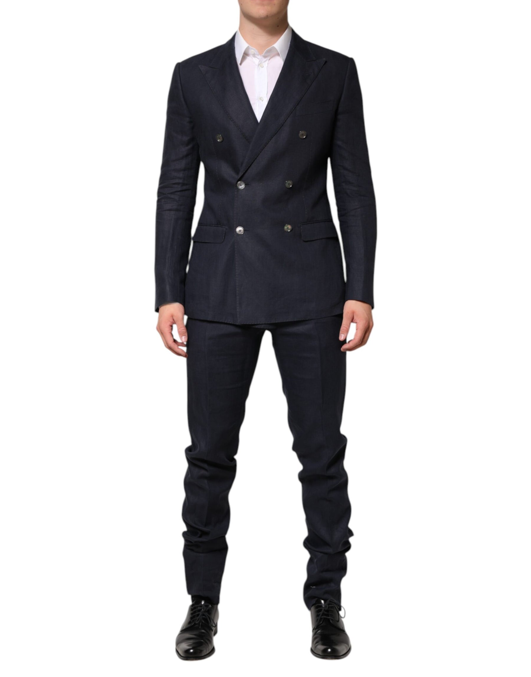 Dolce & Gabbana Dark Blue Double Breasted 2 Piece Suit | Regal Royce