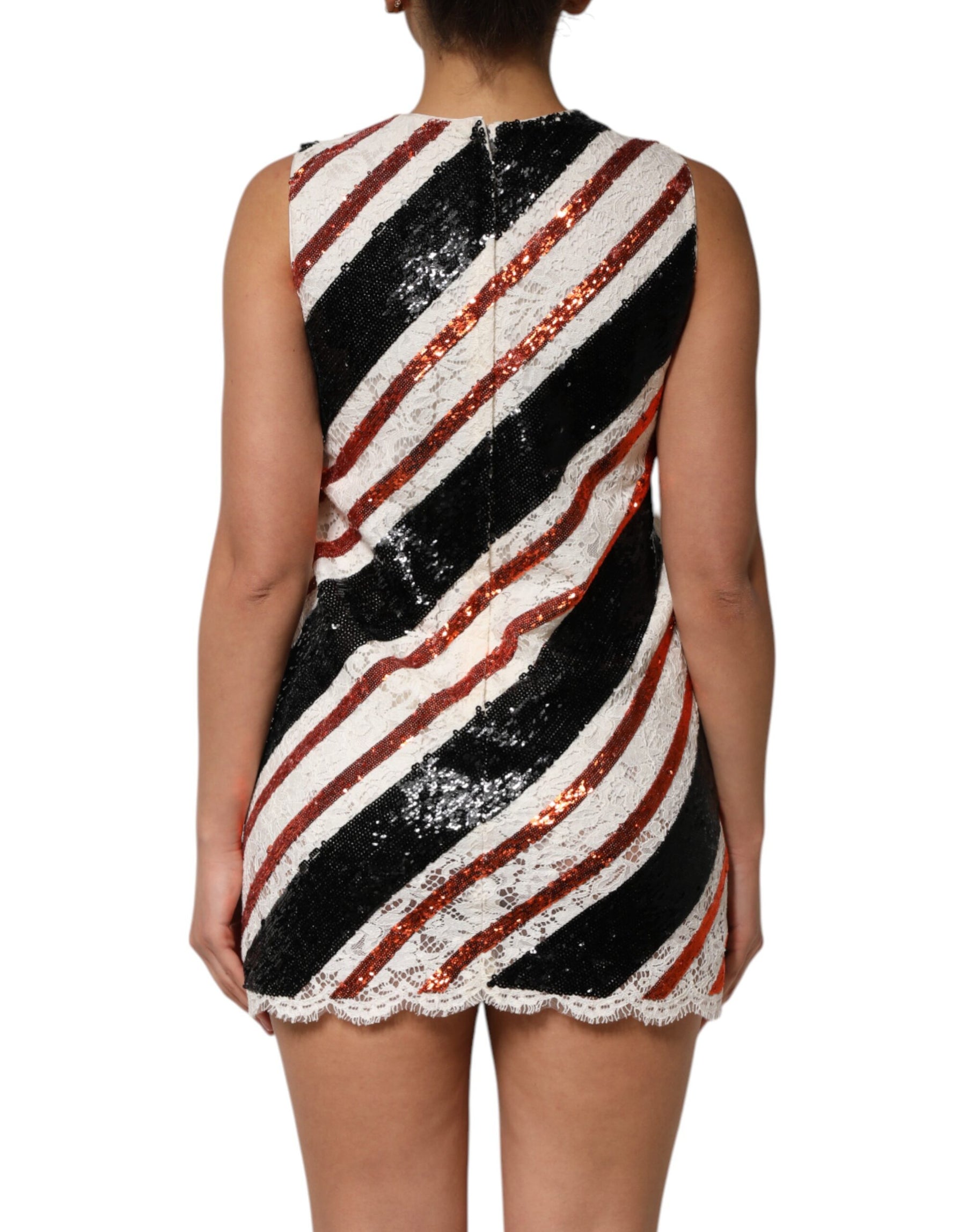 Dolce & Gabbana Multicolor Sequin Embellished Shift Dress | Regal Royce