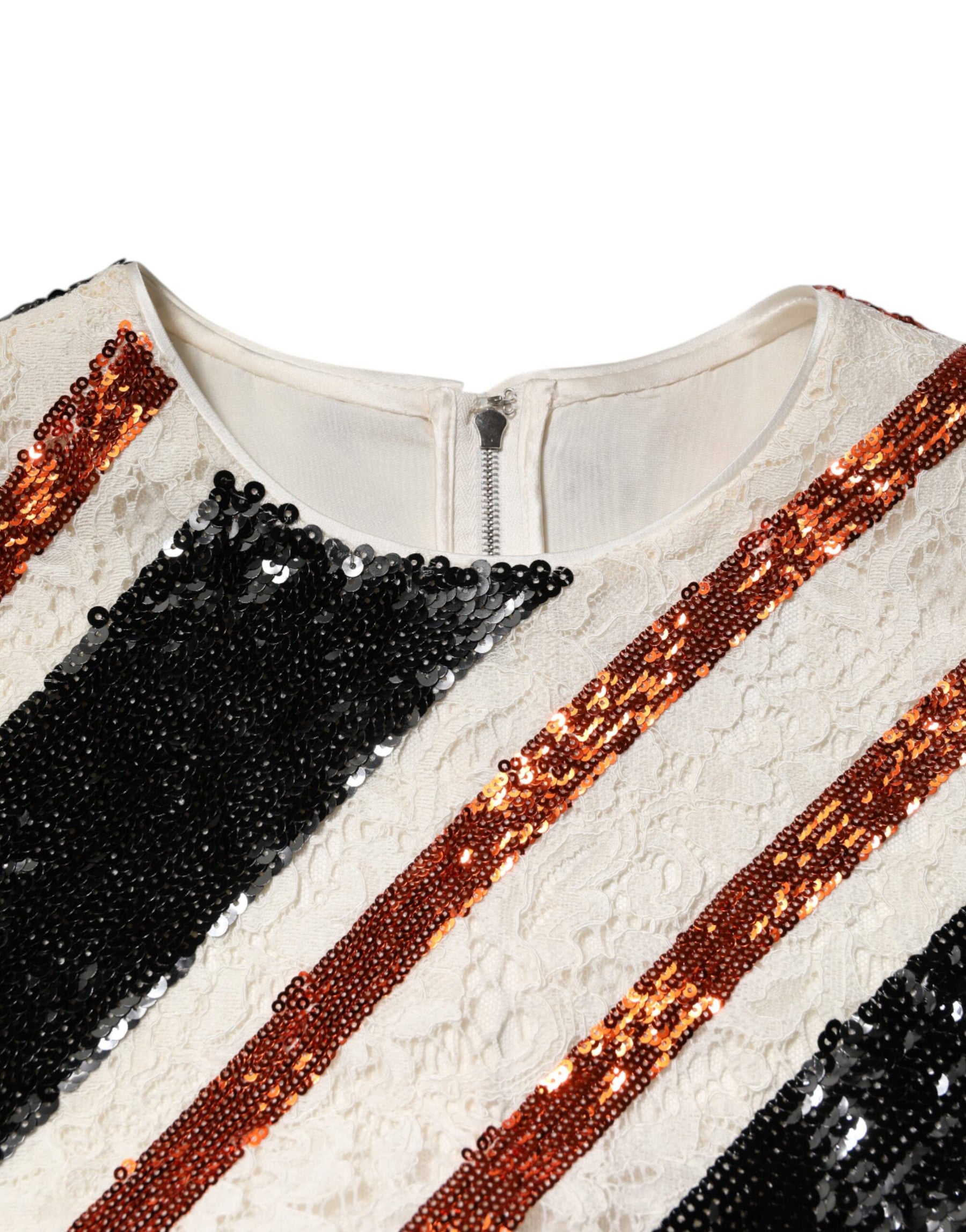 Dolce & Gabbana Multicolor Sequin Embellished Shift Dress | Regal Royce