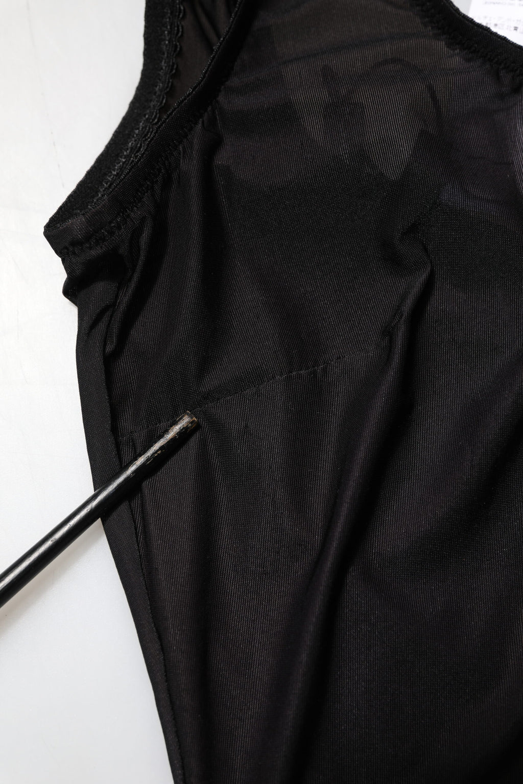 Dolce & Gabbana Black Nylon Sleeveless Round Neck Tank Top