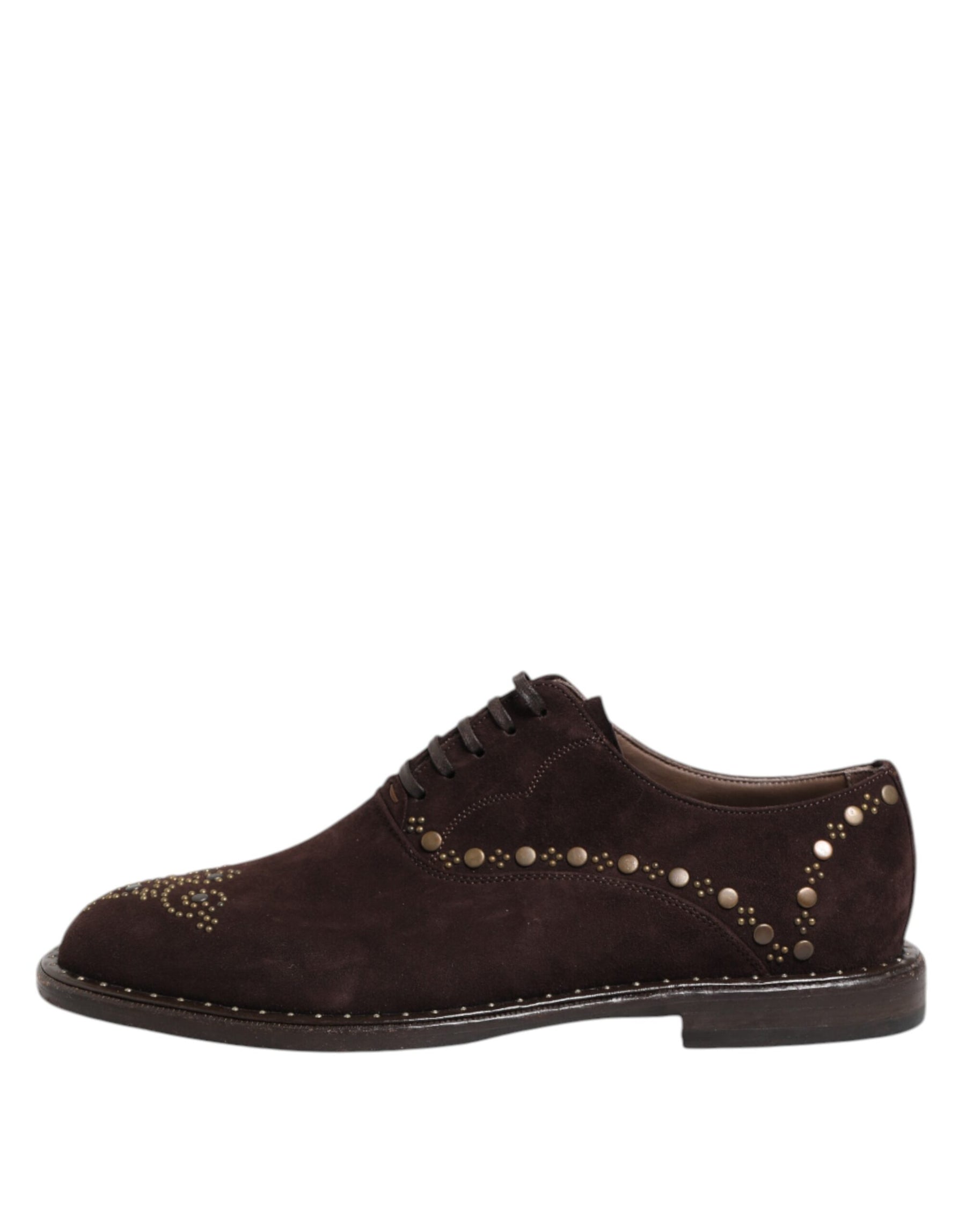 Dolce & Gabbana Brown Velvet Lace Up Oxford Dress Shoes | Regal Royce