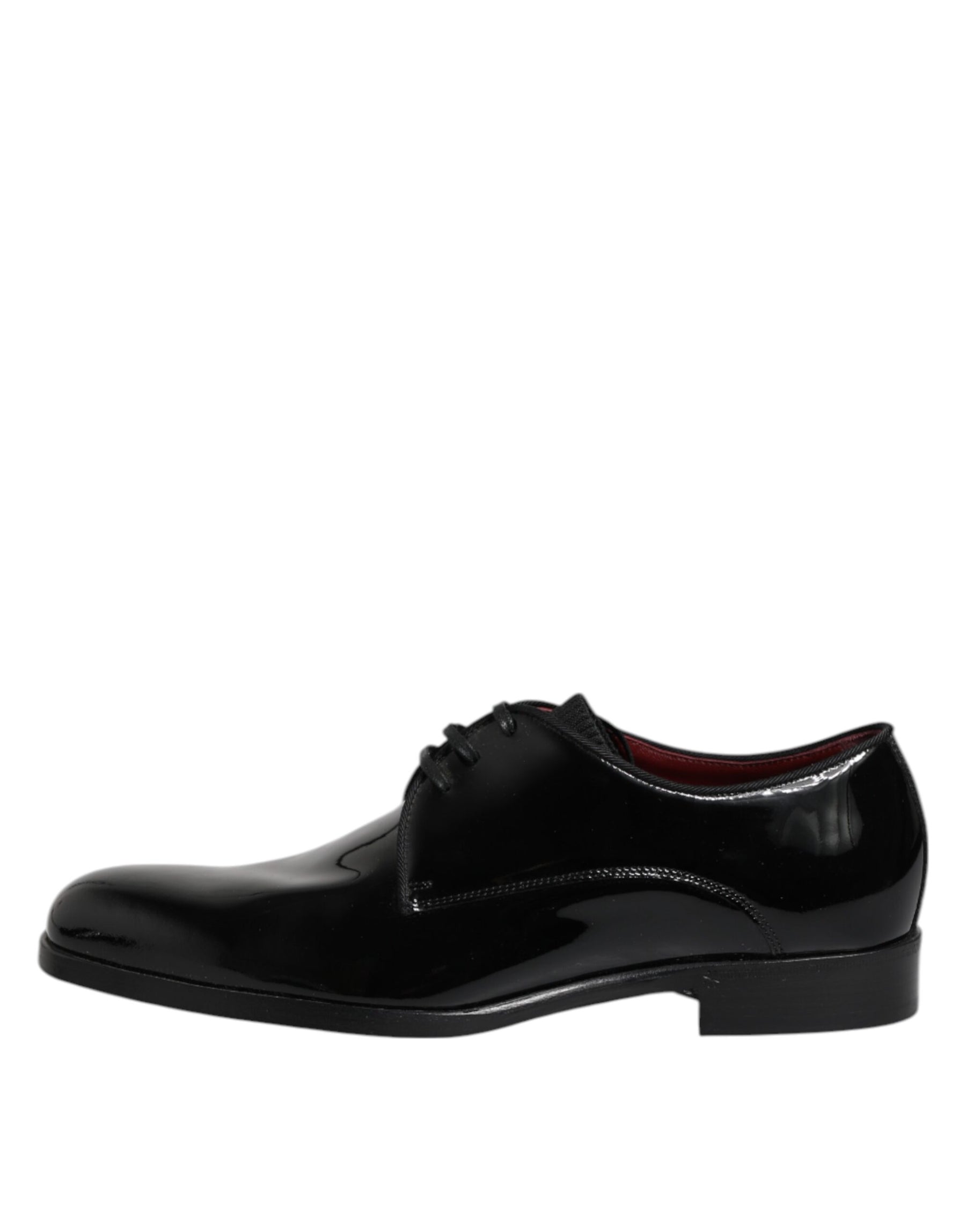 Dolce & Gabbana Black Leather Lace Up Men Derby Formal Shoes | Regal Royce