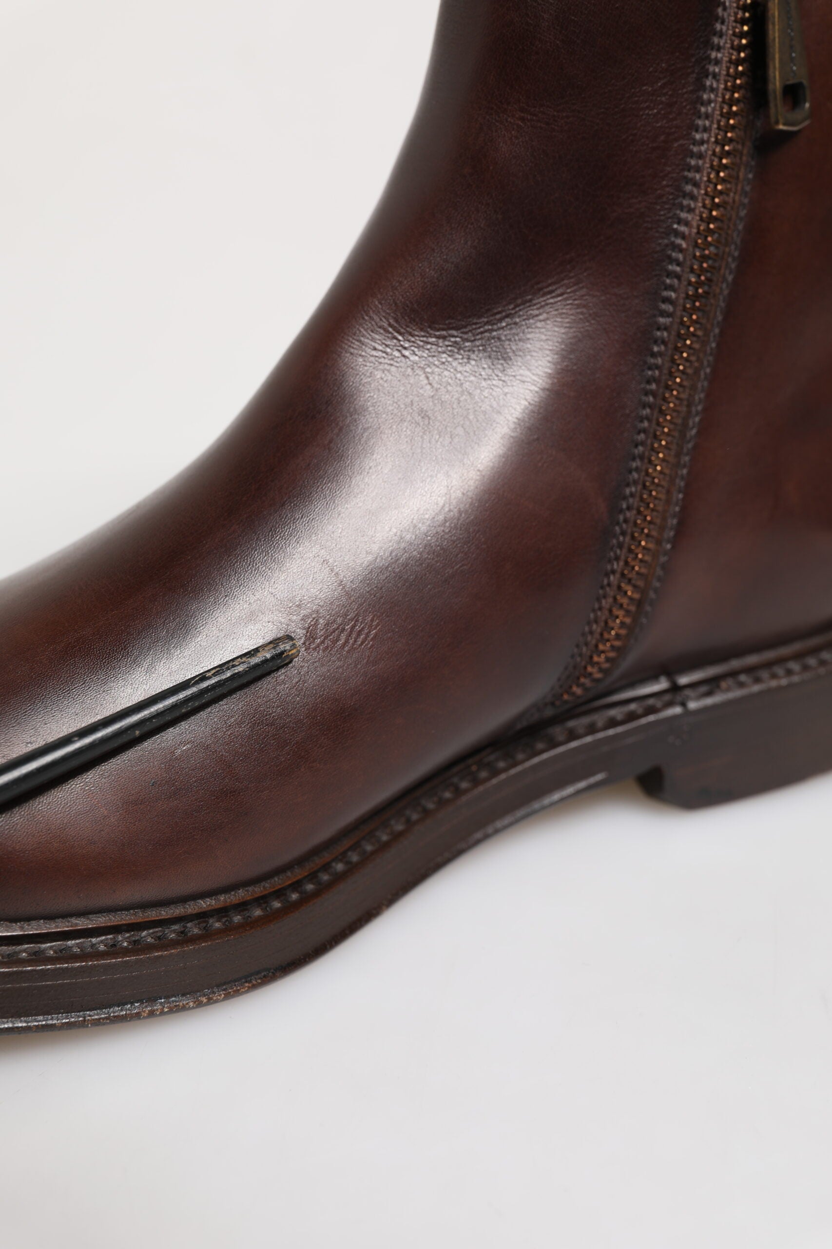 Dolce & Gabbana Brown Chelsea Leather Mid Calf Boots Shoes | Regal Royce