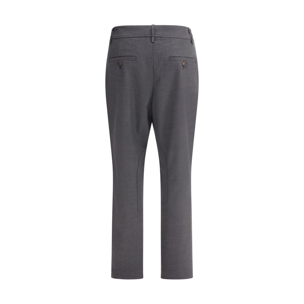 Brunello Cucinelli Bicolor Fleece Wool Casual Pants | Regal Royce