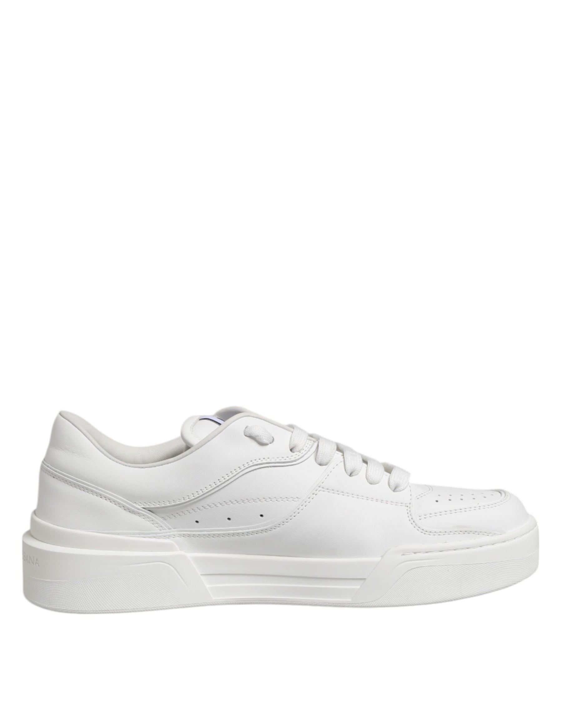 Dolce & Gabbana White Miami Leather Low Top Sneakers Shoes | Regal Royce