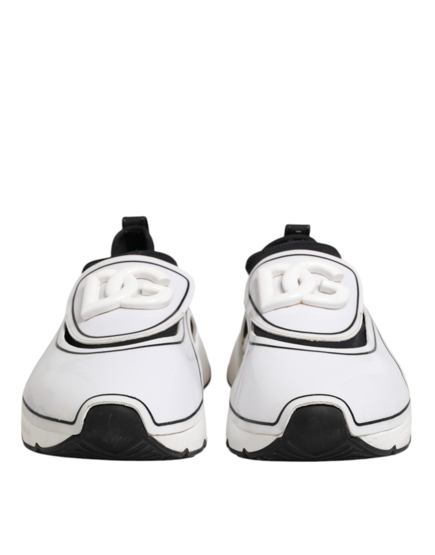Dolce & Gabbana White Black Logo Plaque Daymaster Men Sneakers Shoes | Regal Royce