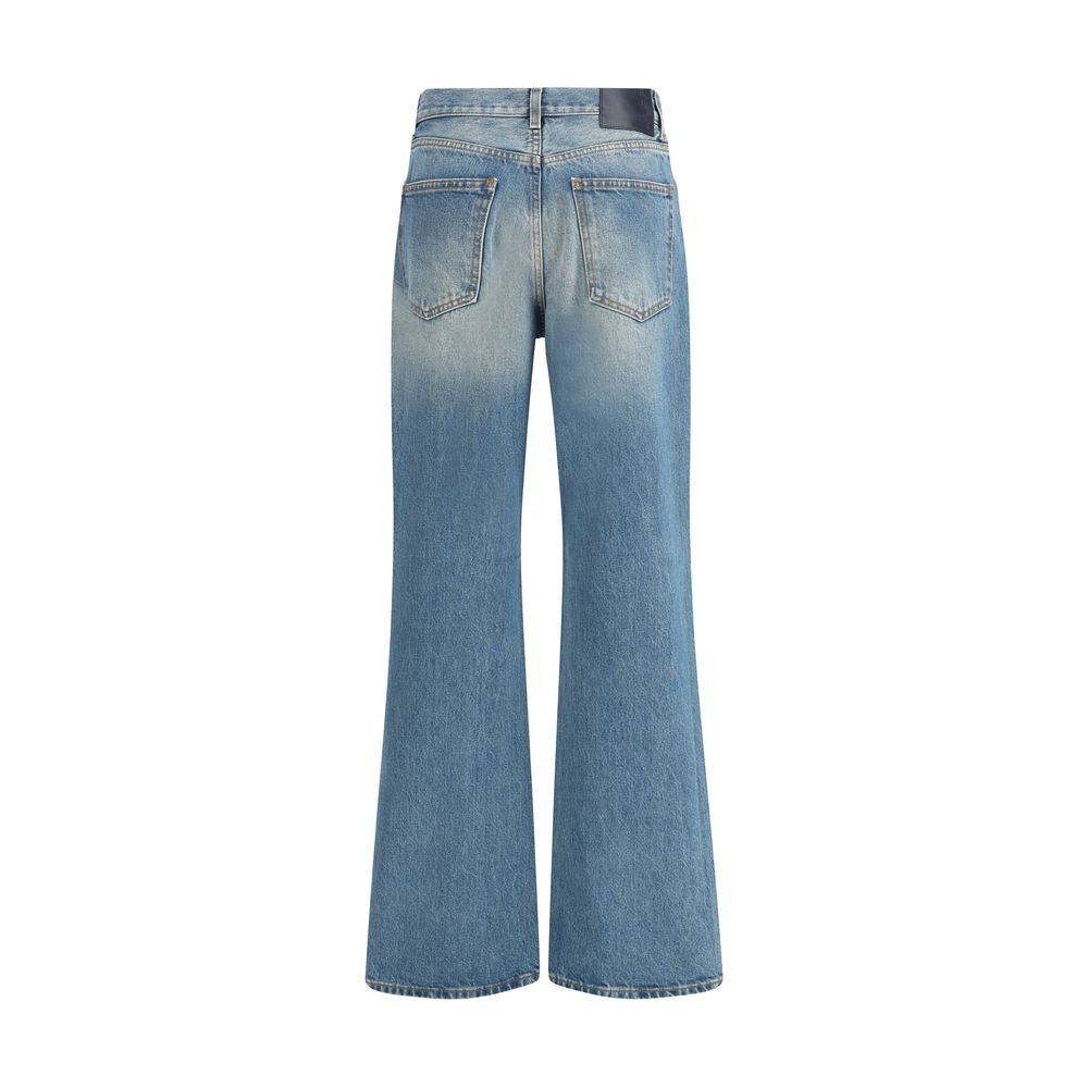 Haikure Light Blue Cotton Flared Jeans | Regal Royce