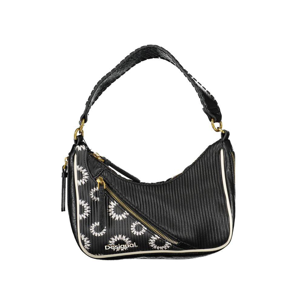 Desigual Black Polyurethane Women Handbag | Regal Royce