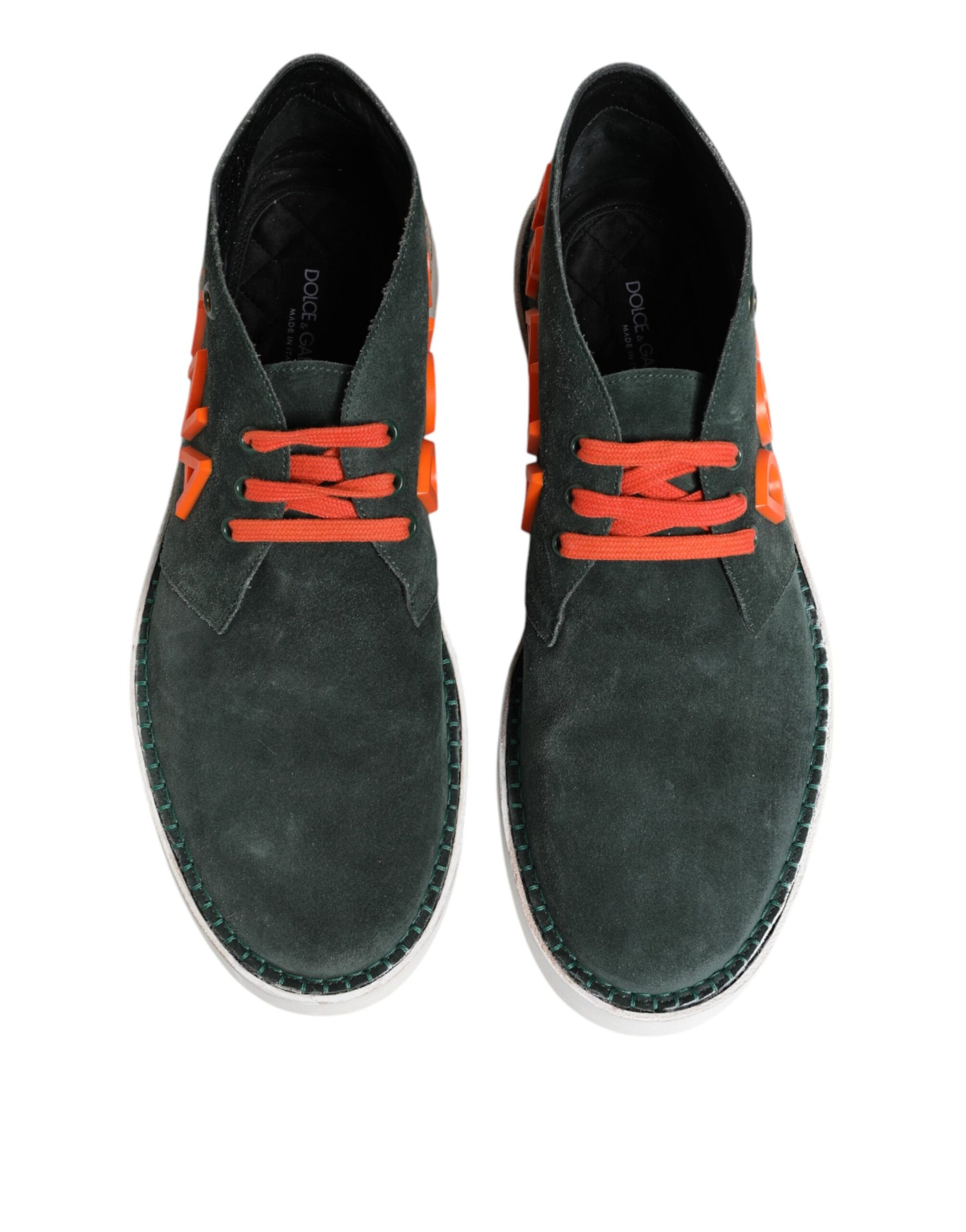 Dolce & Gabbana Green Derby Logo Casual Men Sneakers Shoes | Regal Royce