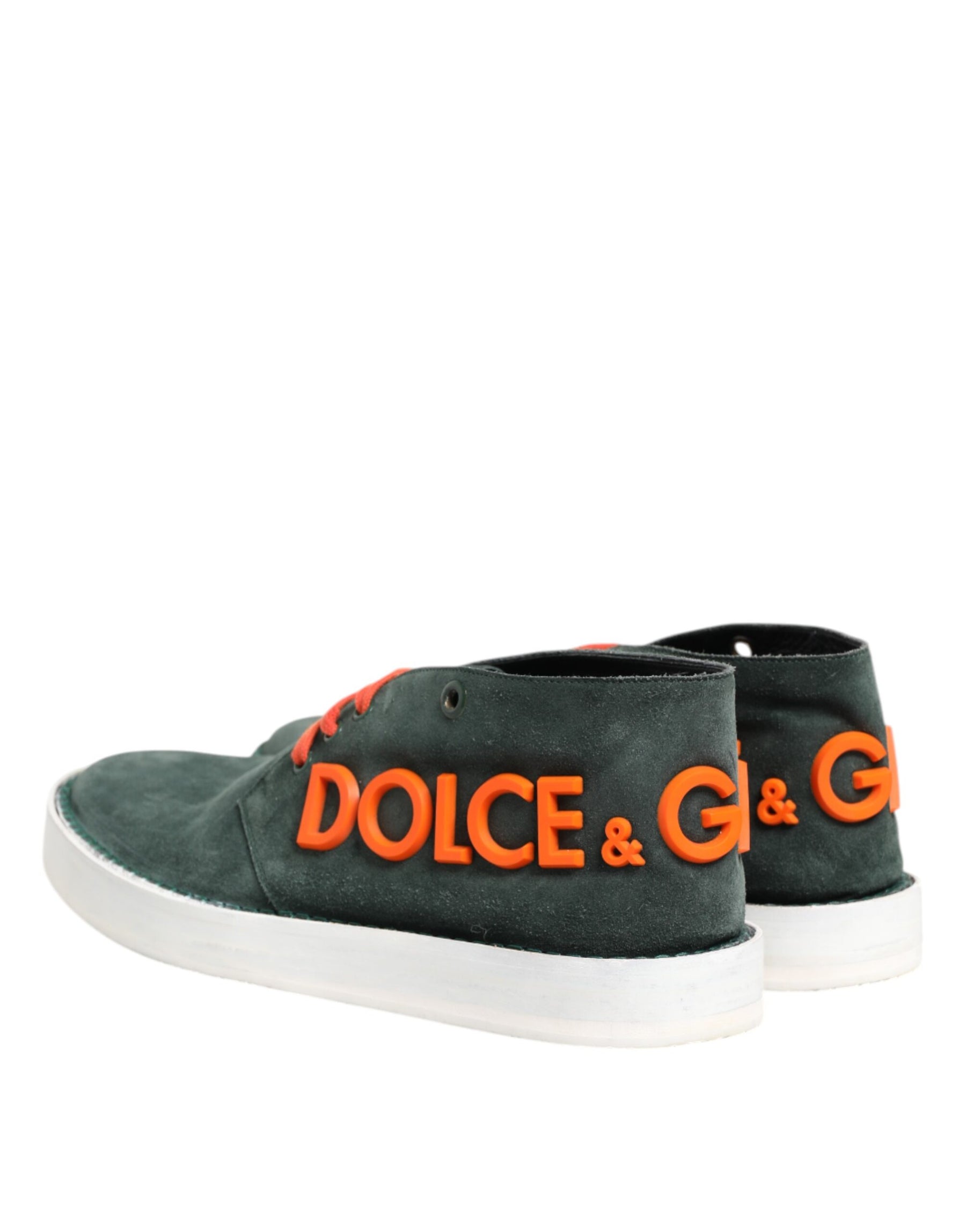 Dolce & Gabbana Green Derby Logo Casual Men Sneakers Shoes | Regal Royce