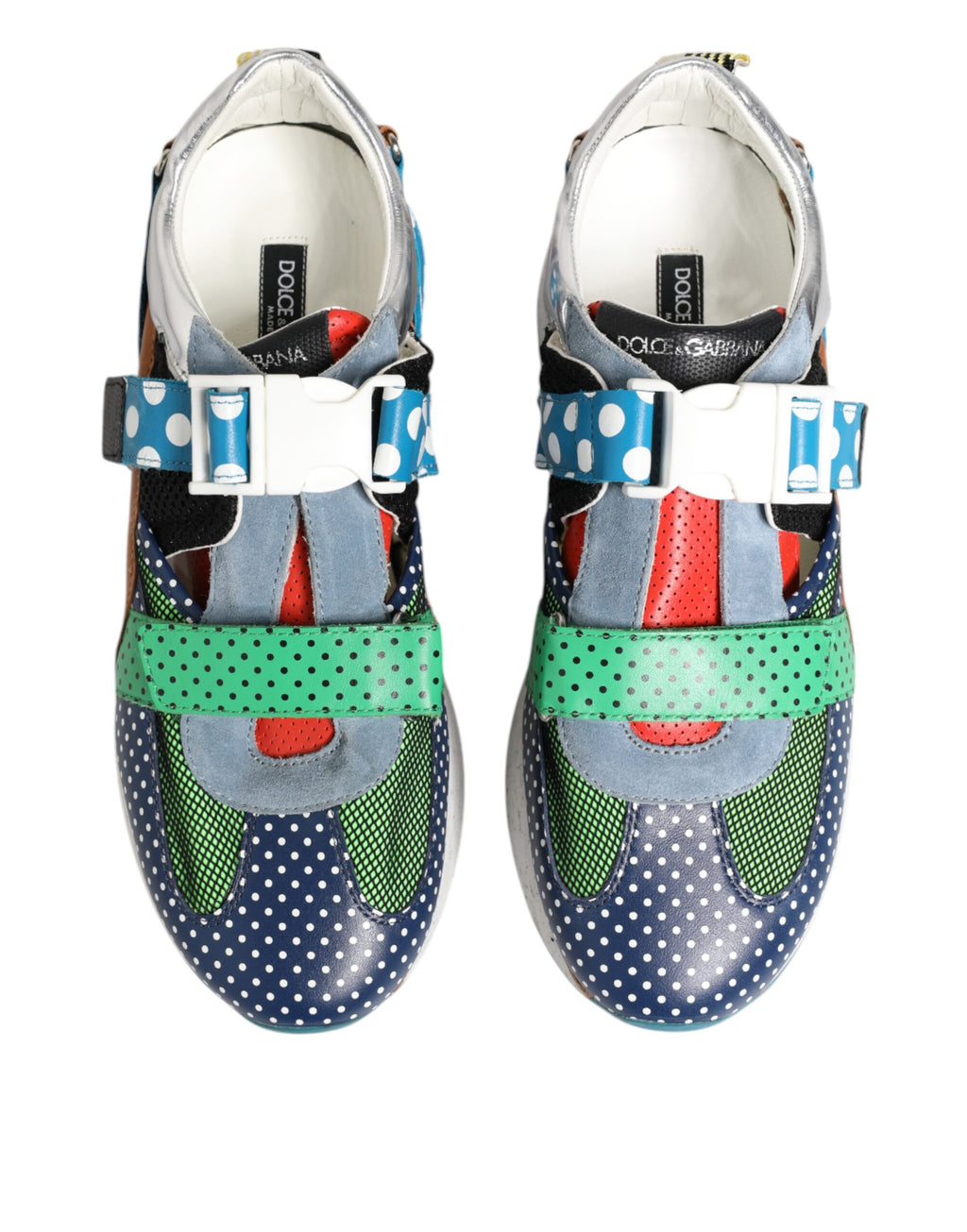 Dolce & Gabbana Multicolor Leather Low Top Sneakers Shoes