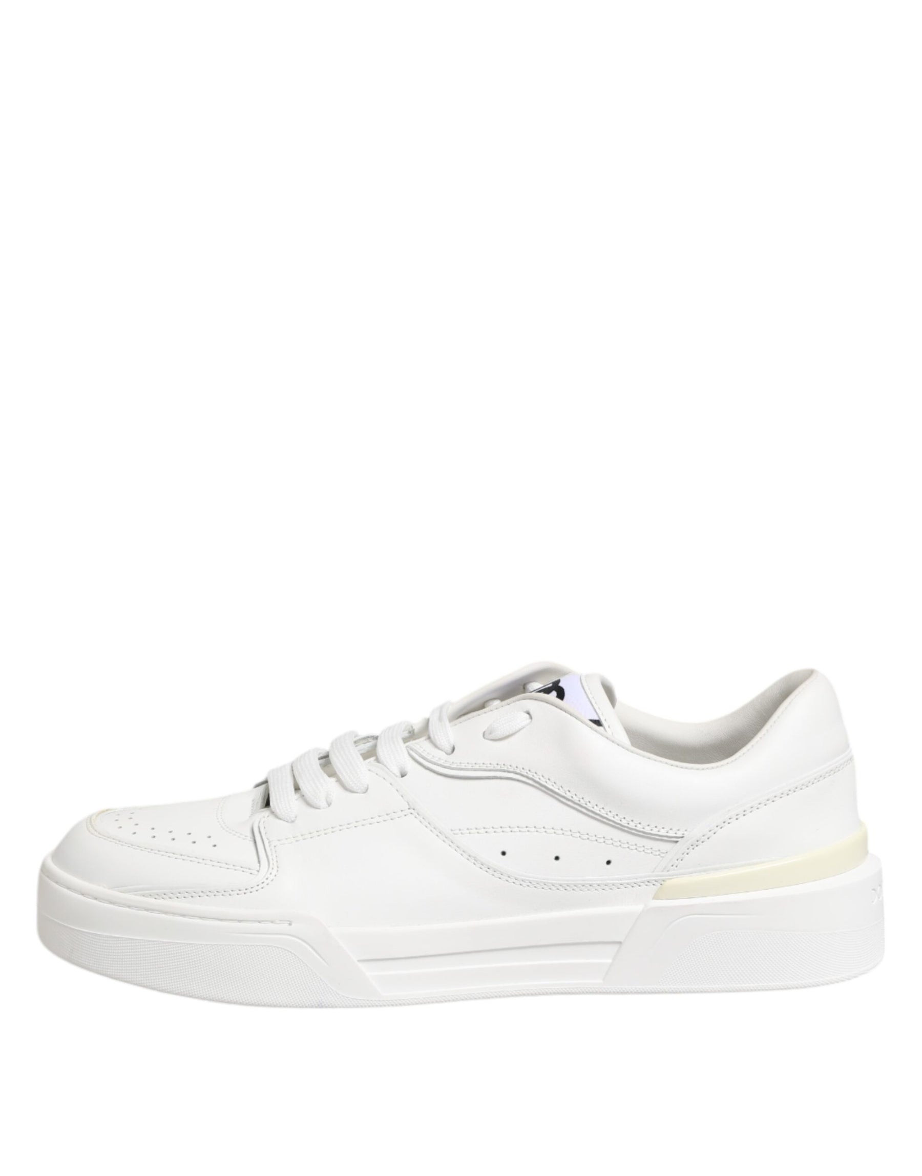 Dolce & Gabbana White Miami Leather Low Top Sneakers Shoes | Regal Royce