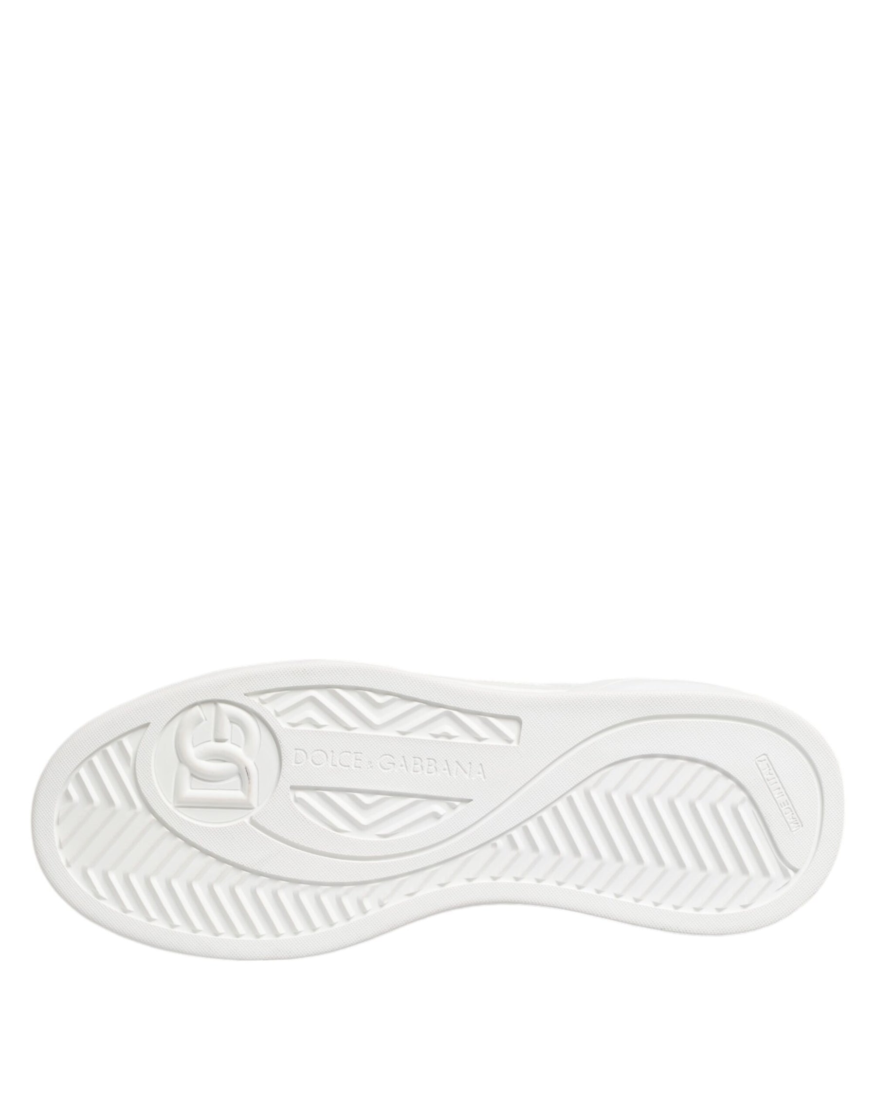 Dolce & Gabbana White Miami Leather Low Top Sneakers Shoes | Regal Royce