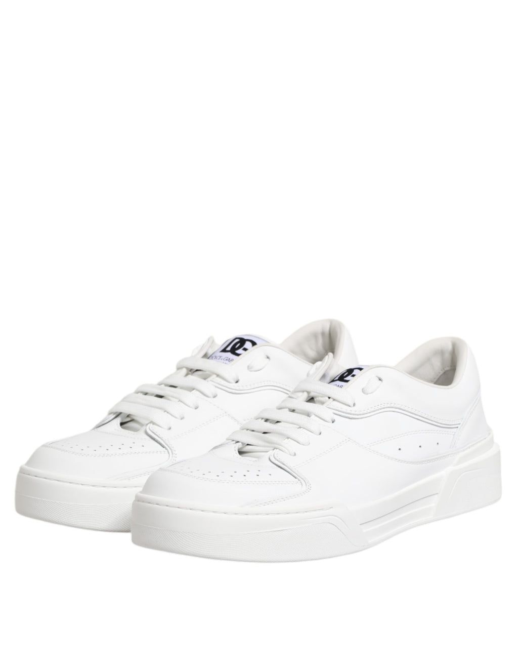 Dolce & Gabbana White Miami Leather Low Top Sneakers Shoes