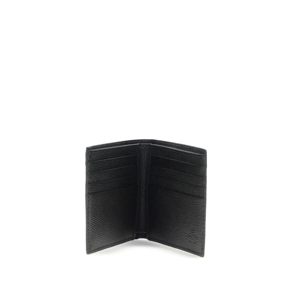 Valentino Garavani Black Calf Leather Bos Taurus Wallet | Regal Royce