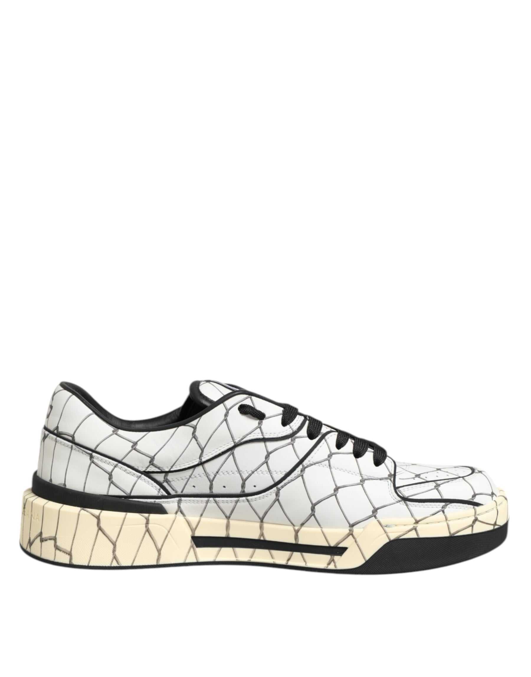 Dolce & Gabbana White Logo Print Low Top Men Sneakers Shoes | Regal Royce