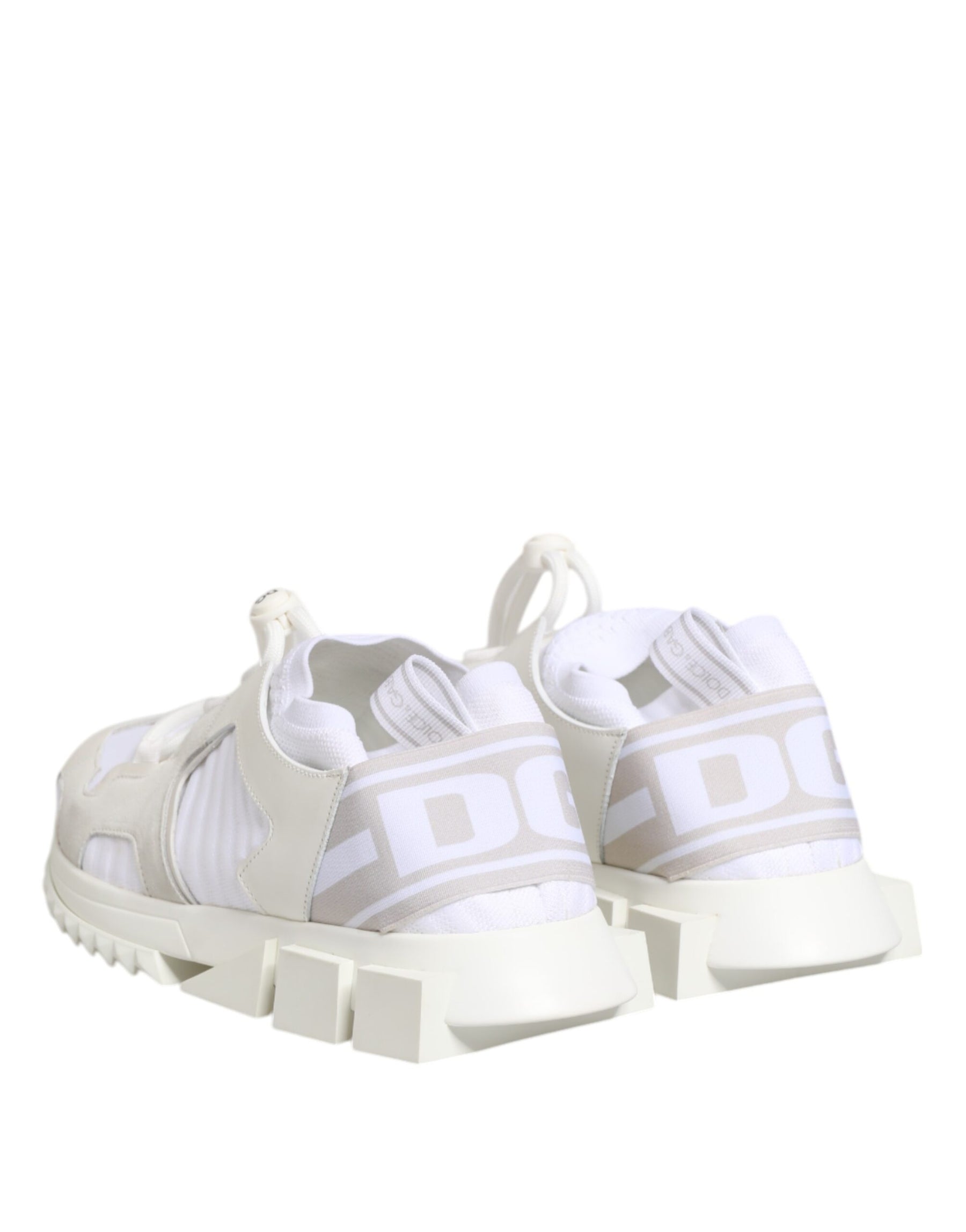 Dolce & Gabbana White Sorrento Low Top Lace Up Sneakers Shoes | Regal Royce