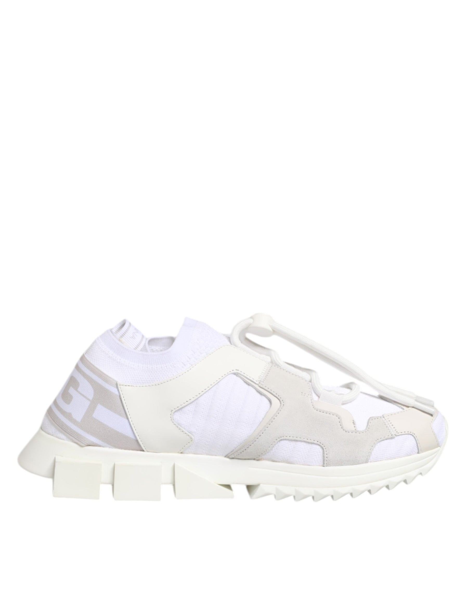 Dolce & Gabbana White Sorrento Low Top Lace Up Sneakers Shoes | Regal Royce