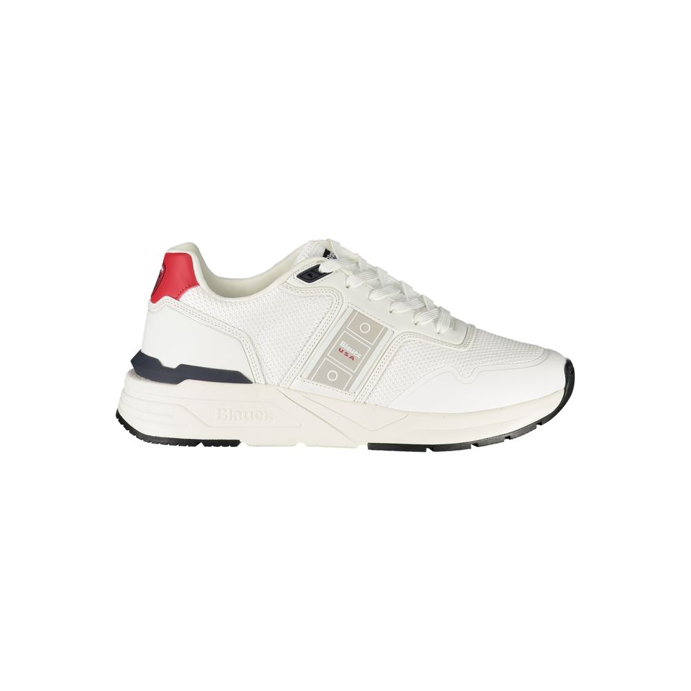 Blauer White Polyester Men's Sneaker | Regal Royce
