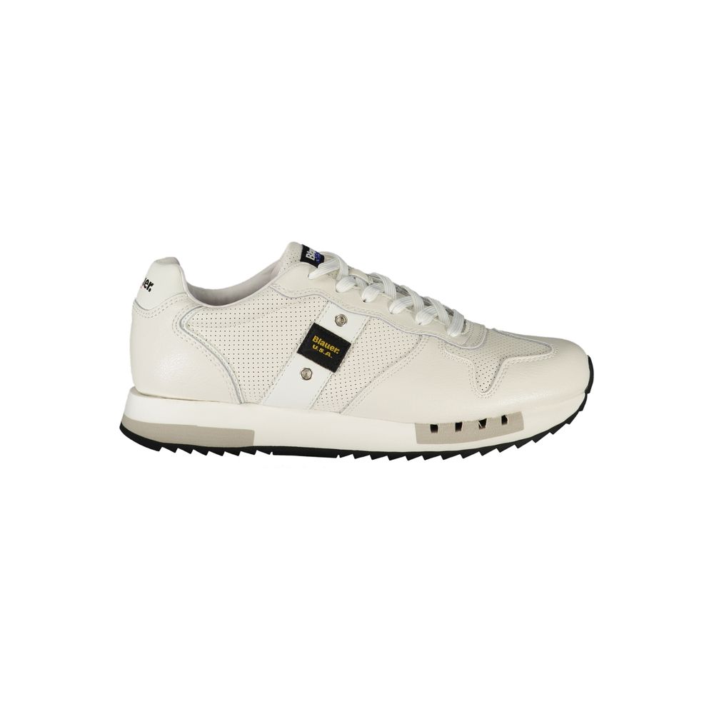 Blauer Bianco Polyurethane Men Sneaker | Regal Royce