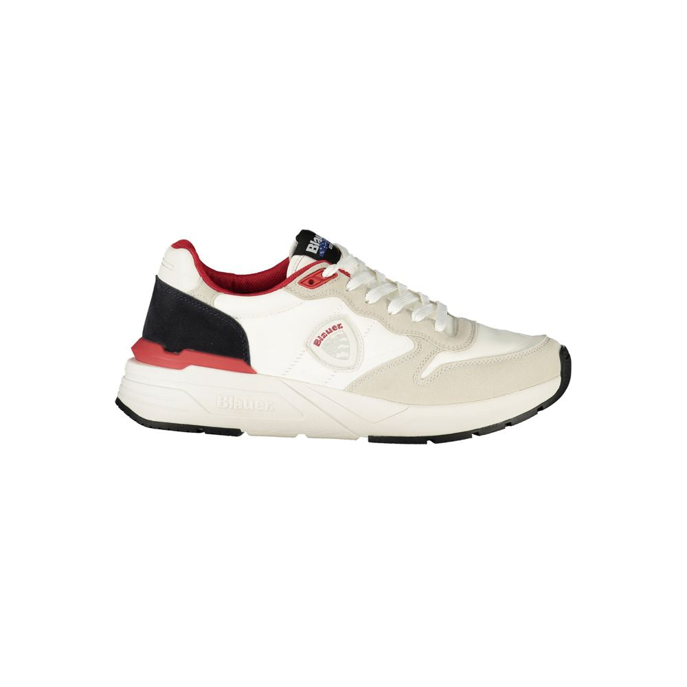 Blauer White Polyurethane Men Sneaker | Regal Royce