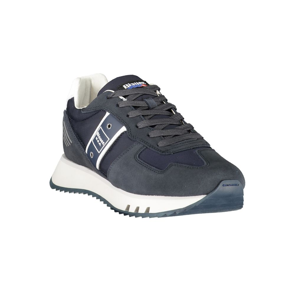Blauer Blue Leather Men Sneaker | Regal Royce