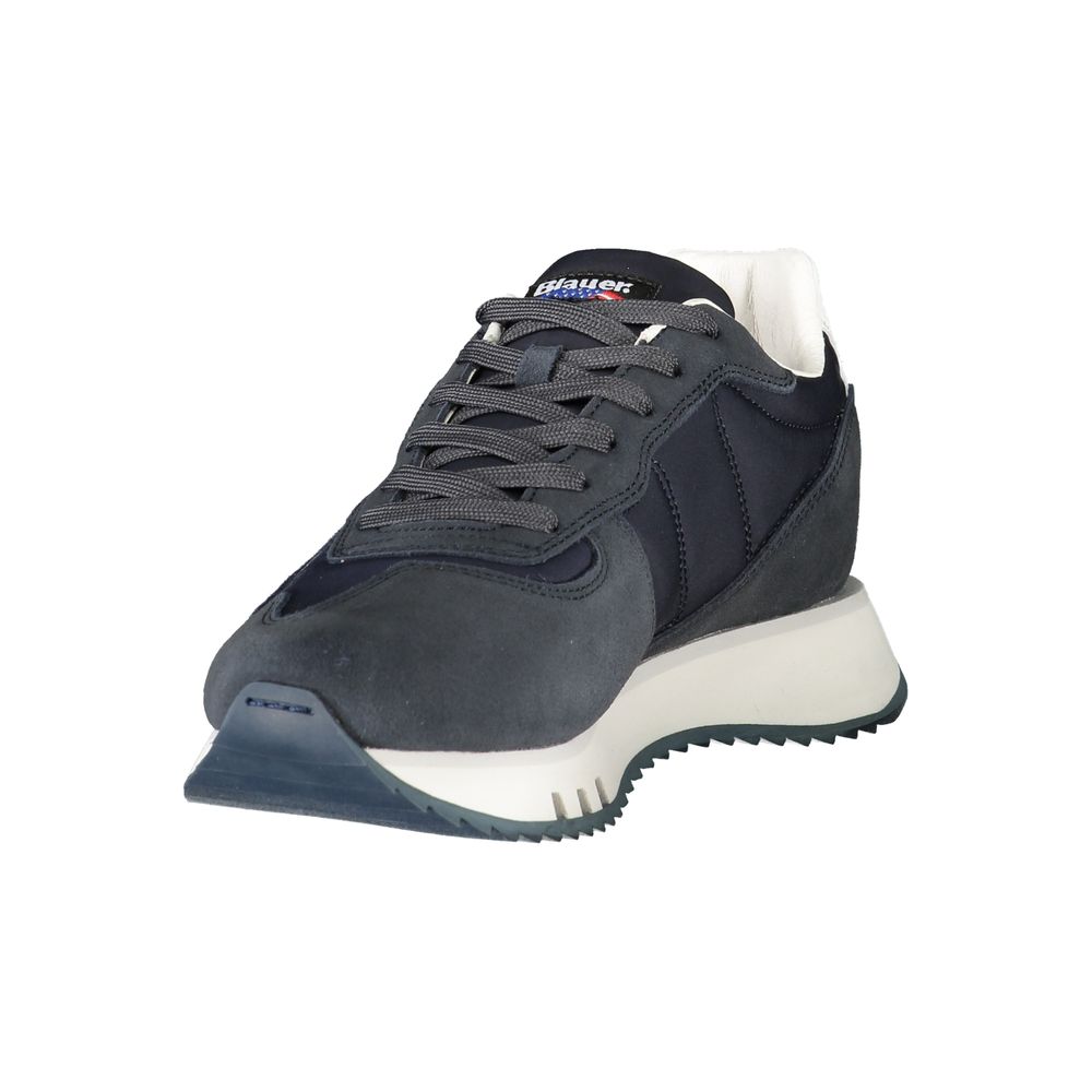 Blauer Blue Leather Men Sneaker | Regal Royce