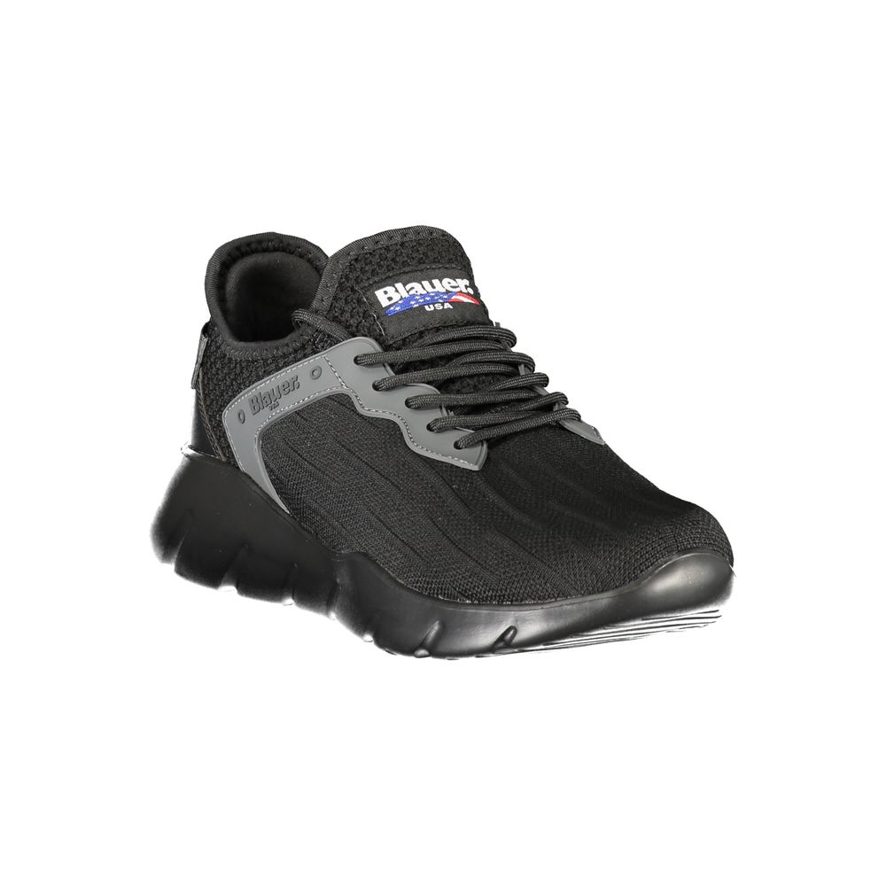 Blauer Black Polyester Men Sneaker | Regal Royce