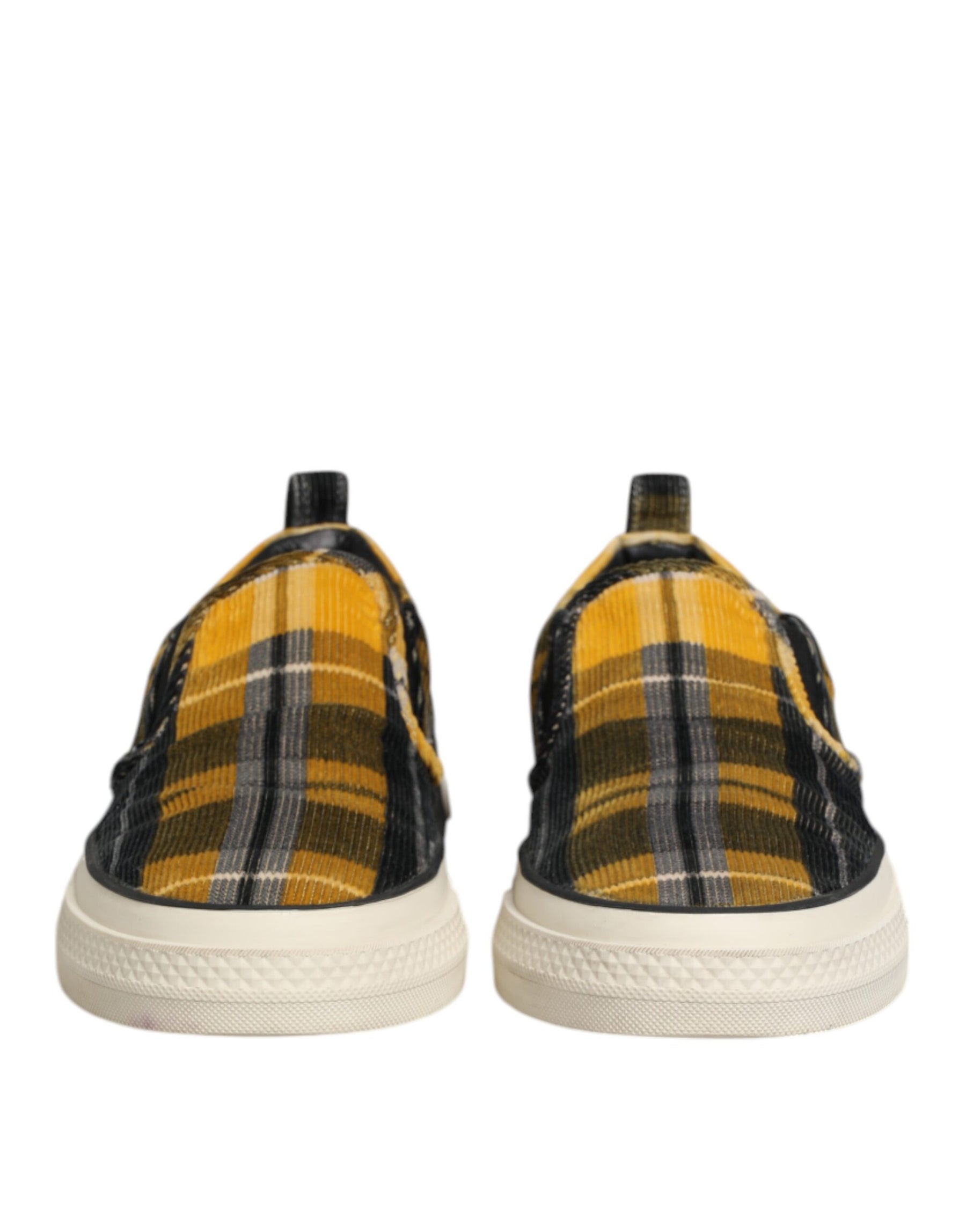 Dolce & Gabbana Multicolor Portofino Tartan Check Sneakers Shoes | Regal Royce