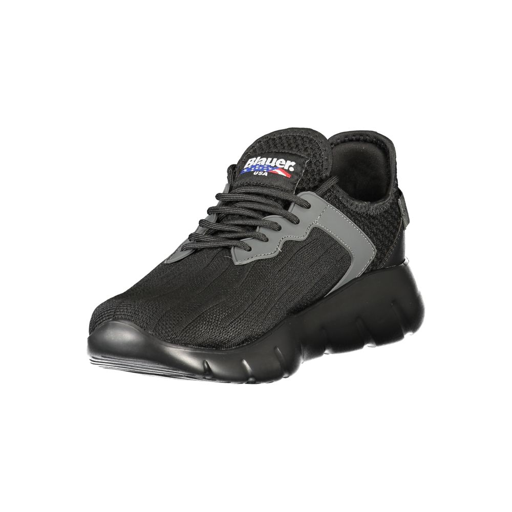 Blauer Black Polyester Men Sneaker | Regal Royce