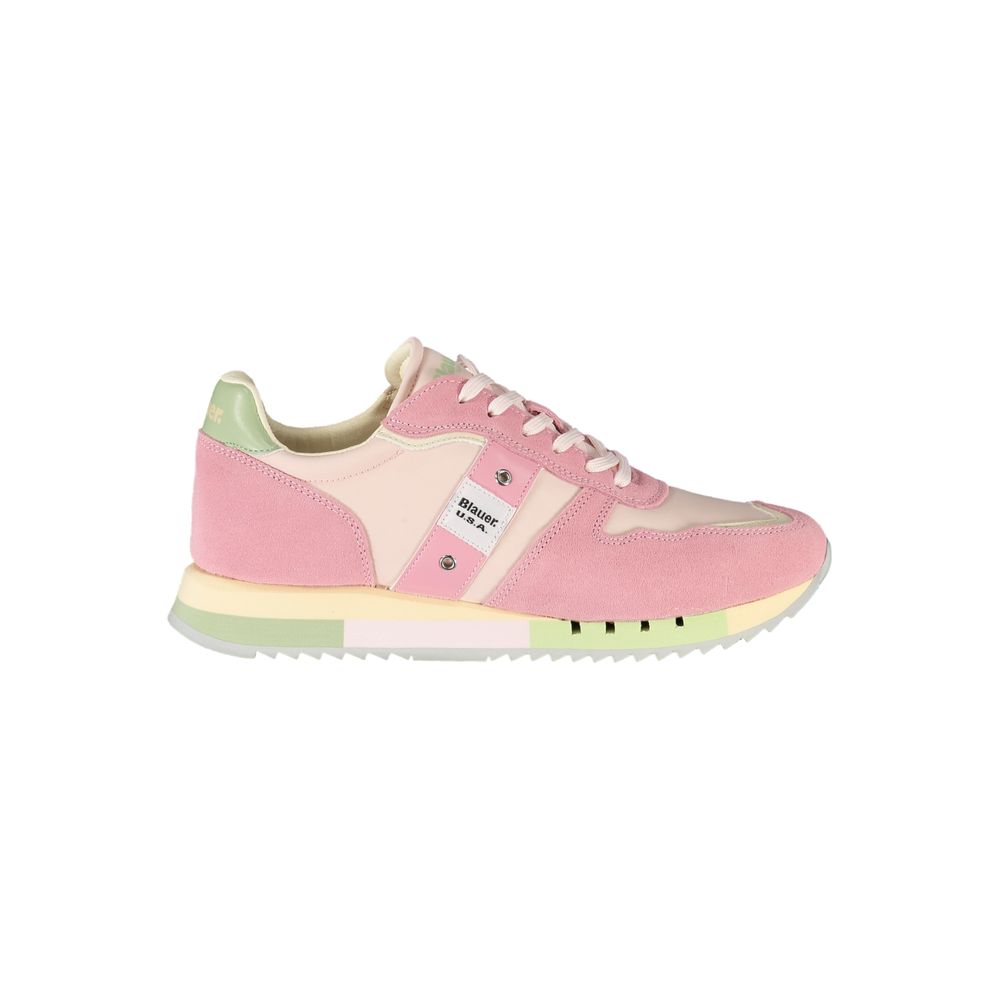 Blauer Rosa Polyurethane Women Sneaker | Regal Royce