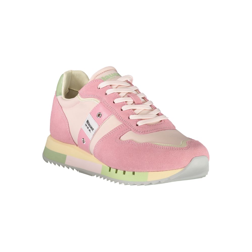 Blauer Rosa Polyurethane Women Sneaker | Regal Royce