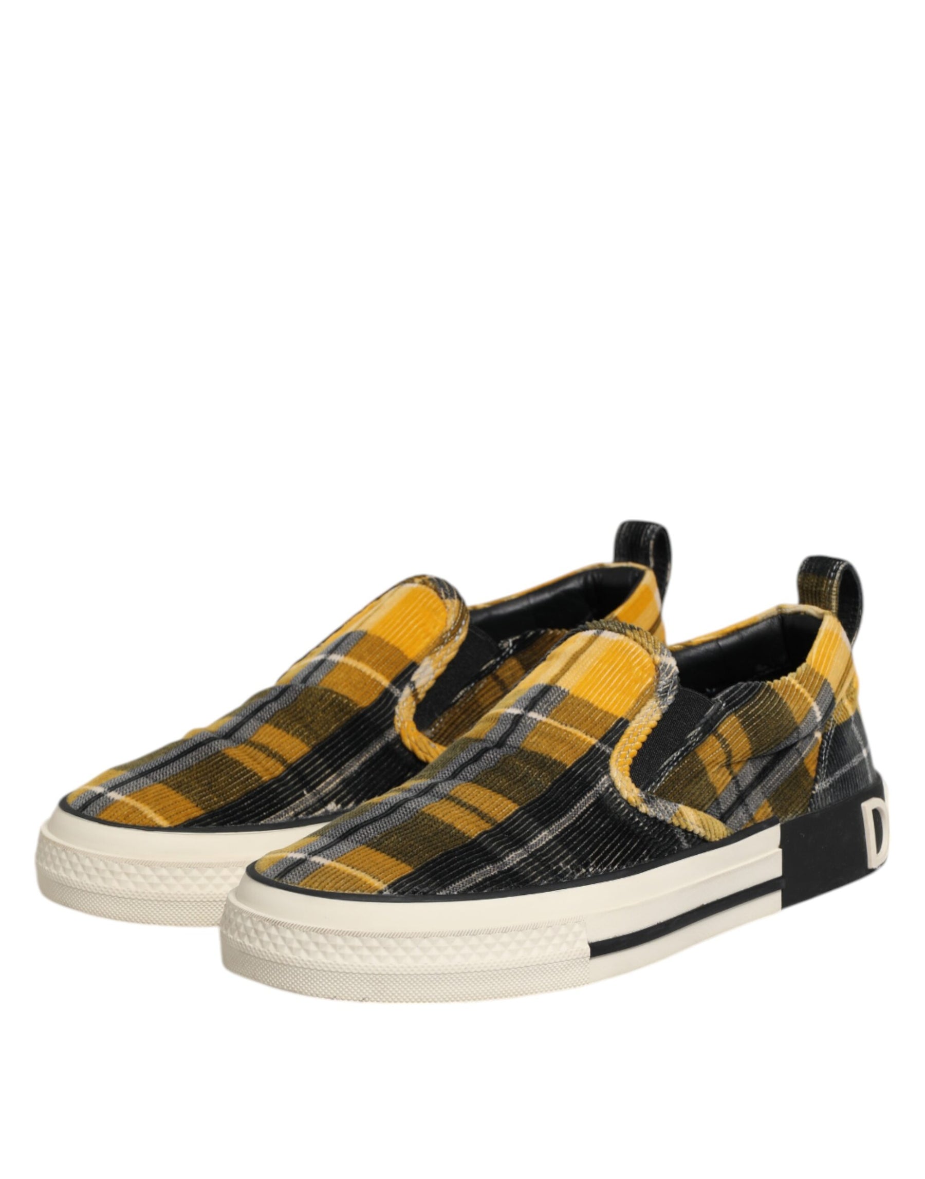 Dolce & Gabbana Multicolor Portofino Tartan Check Sneakers Shoes | Regal Royce