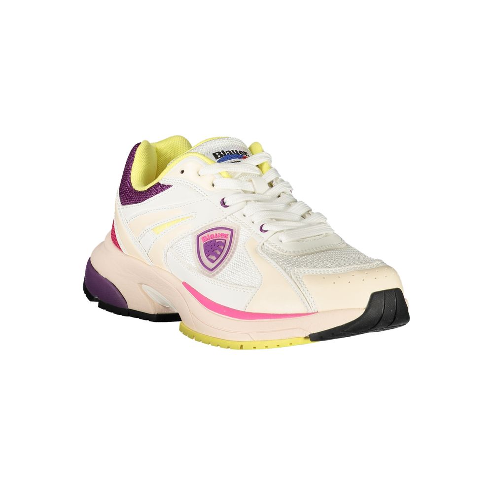 Blauer White Polyester Women Sneaker | Regal Royce