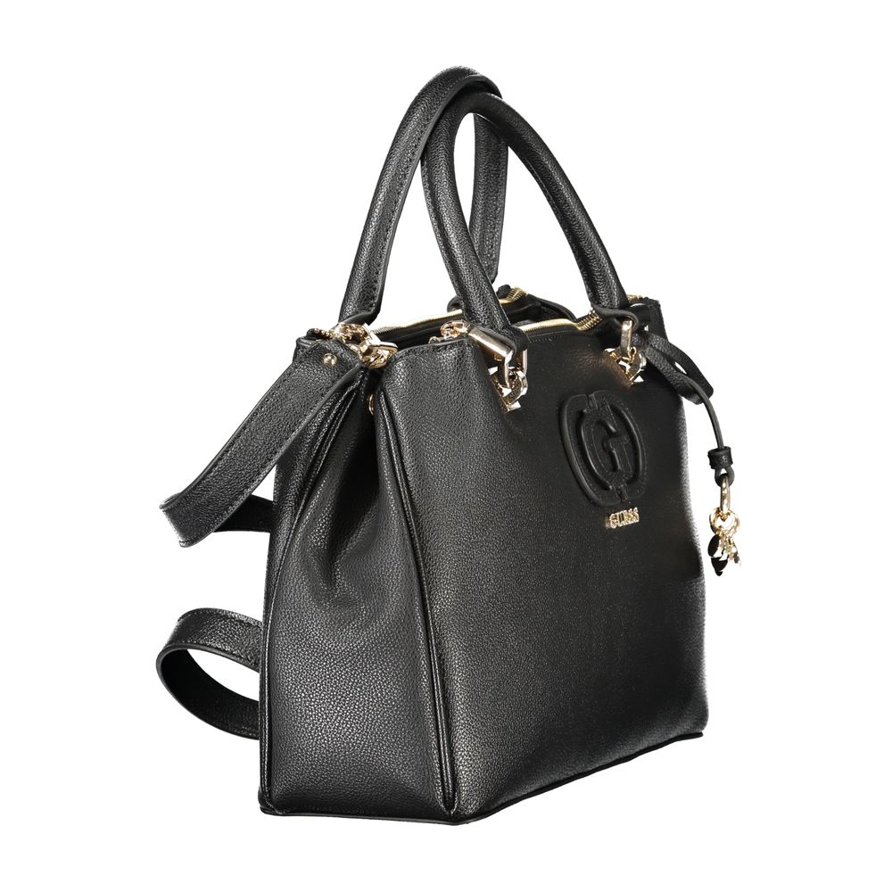 Guess Jeans Black Polyurethane Women's Handbag | Regal Royce