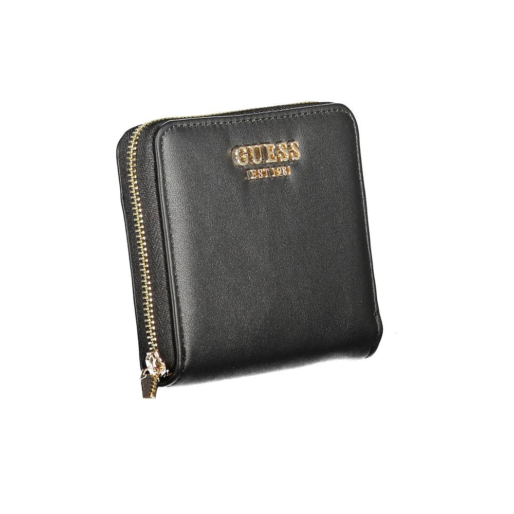 Guess Jeans Black Polyethylene Women Wallet | Regal Royce
