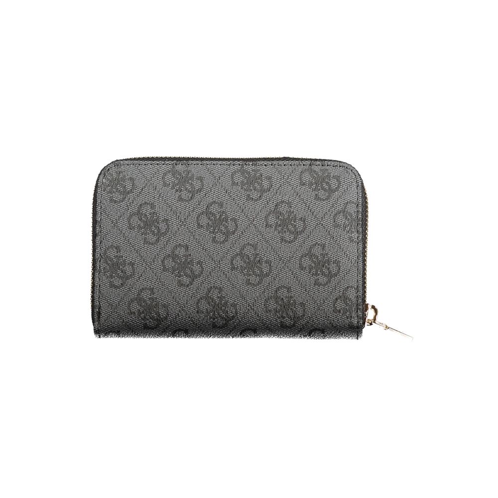 Guess Jeans Black Polyurethane Women Wallet | Regal Royce
