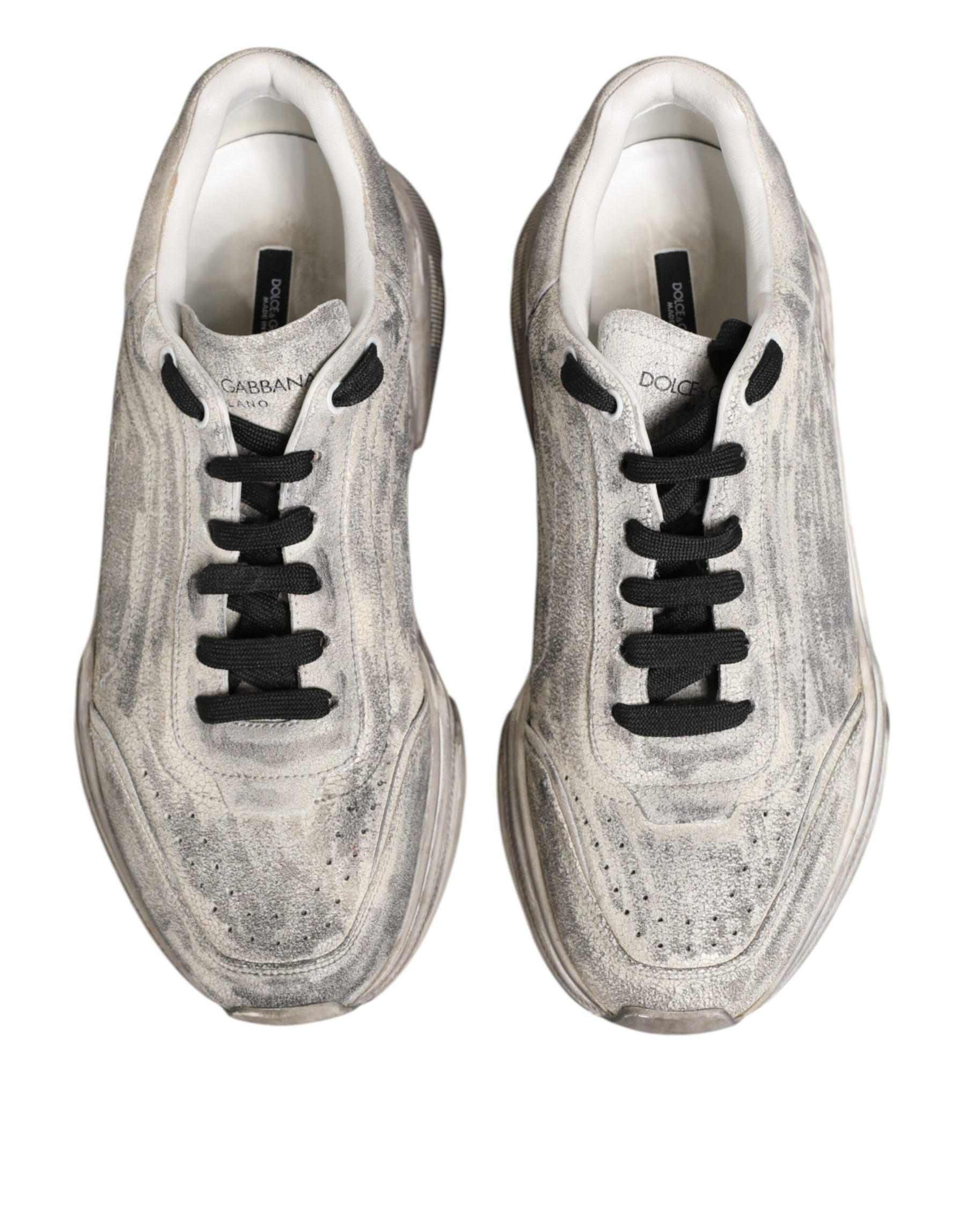 Dolce & Gabbana White Daymaster Low Top Men Sneakers Shoes | Regal Royce