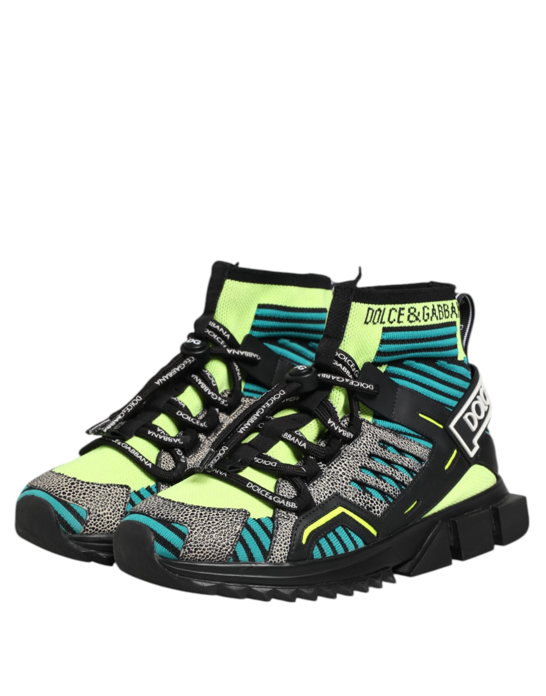 Dolce & Gabbana Multicolor Sorrento Socks Men Sneakers Shoes | Regal Royce