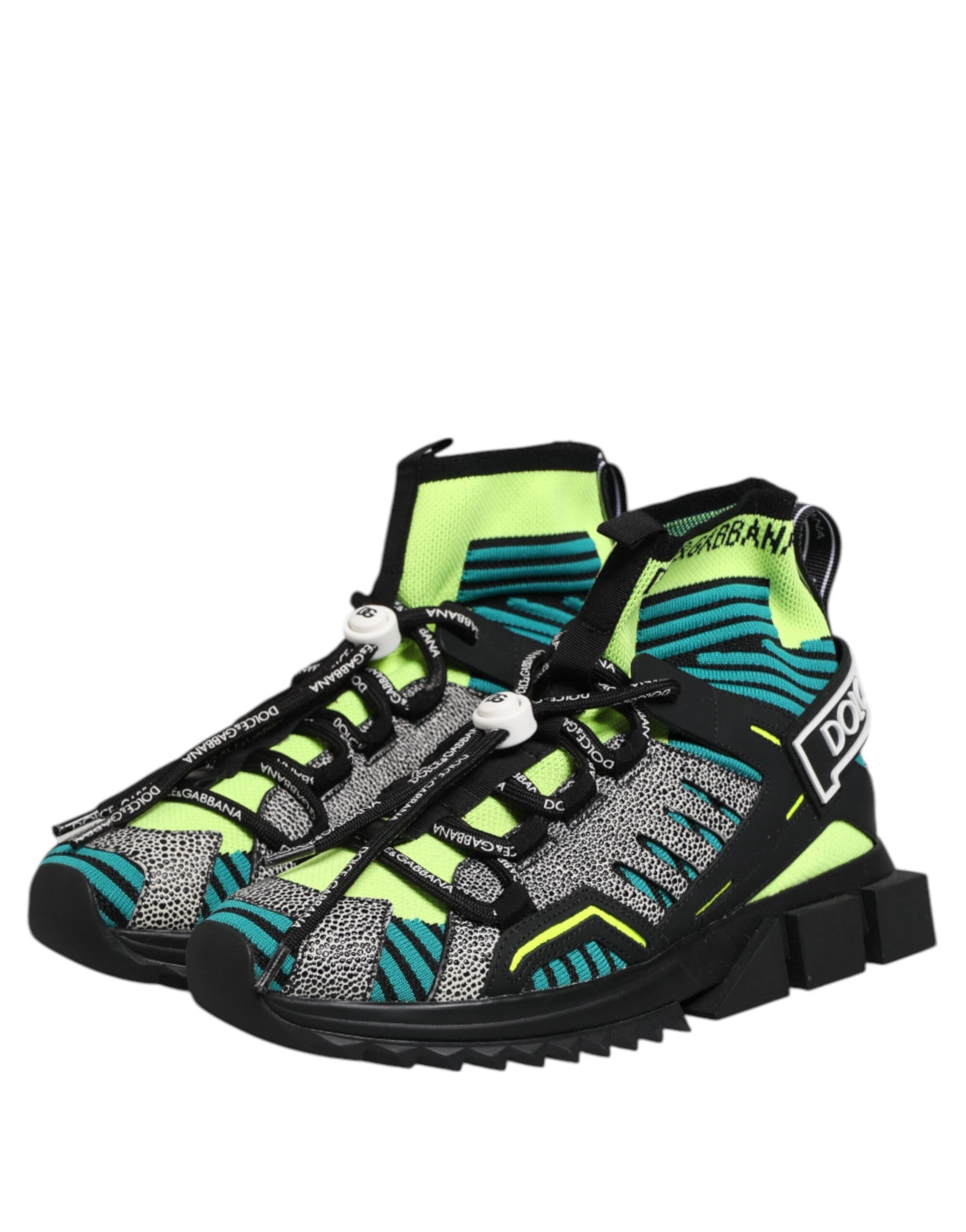 Dolce & Gabbana Multicolor Sorrento Socks Men Sneakers Shoes | Regal Royce