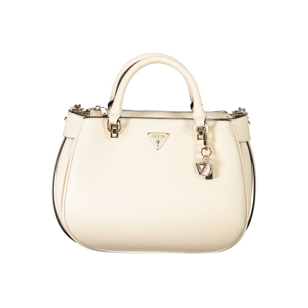 Guess Jeans Beige Polyurethane Women Handbag | Regal Royce