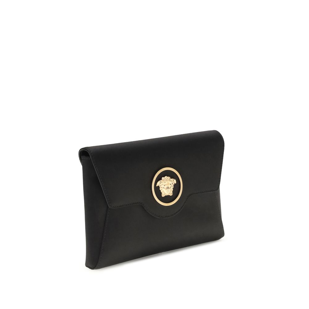Versace Black Calf Leather Bos Taurus Shoulder Bag | Regal Royce
