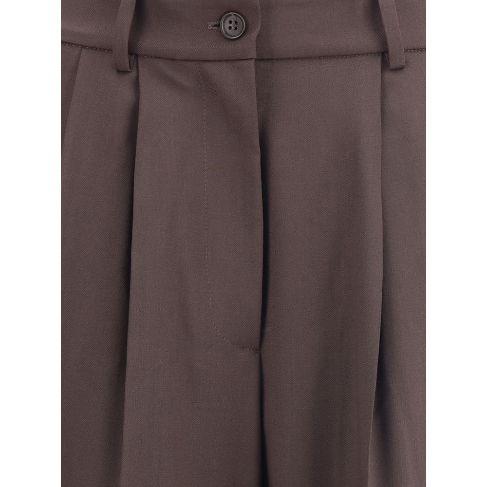 P.A.R.O.S.H. Brown Fleece Wool Dress Pants | Regal Royce