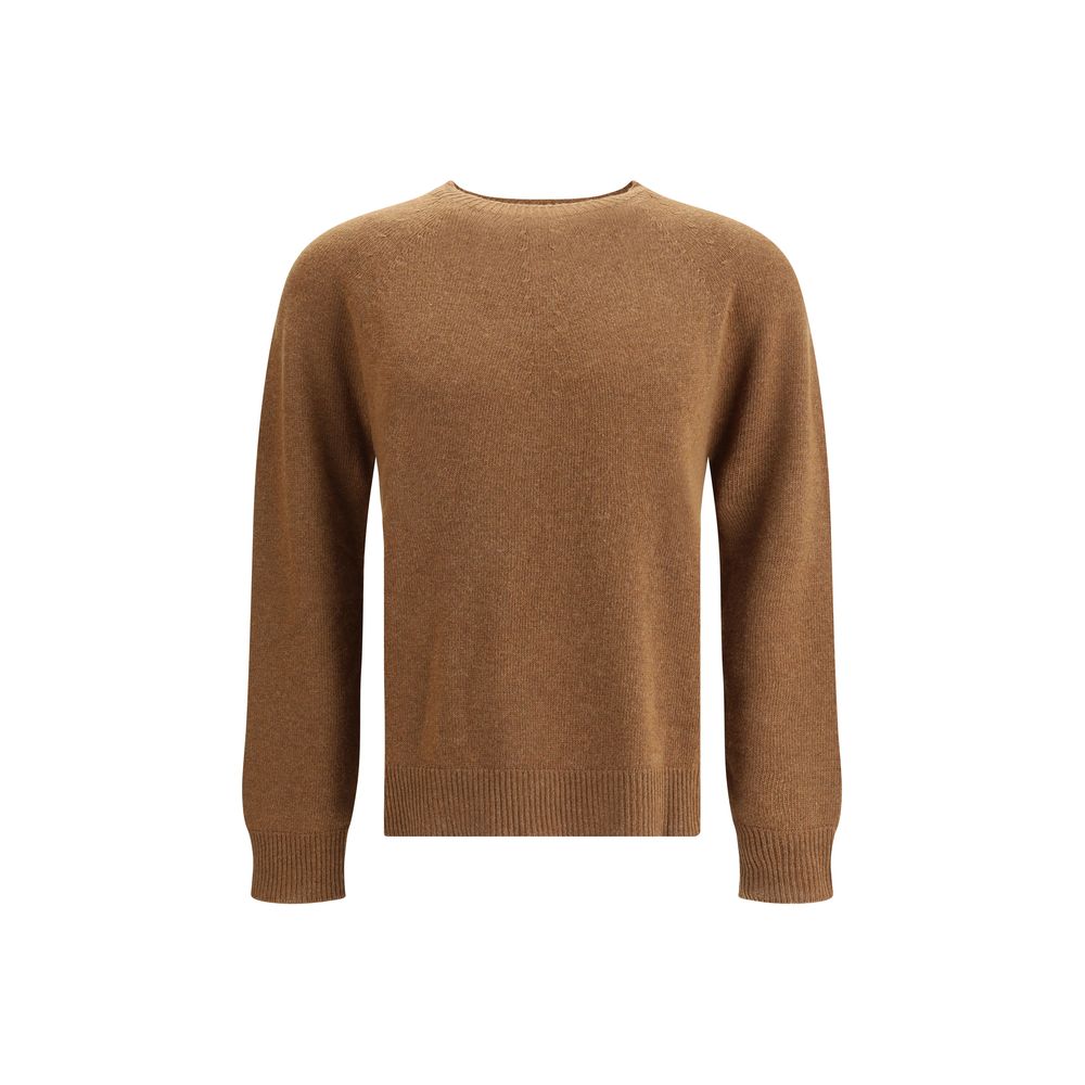 Jil Sander Brown Fleece Wool Sweatshirt | Regal Royce
