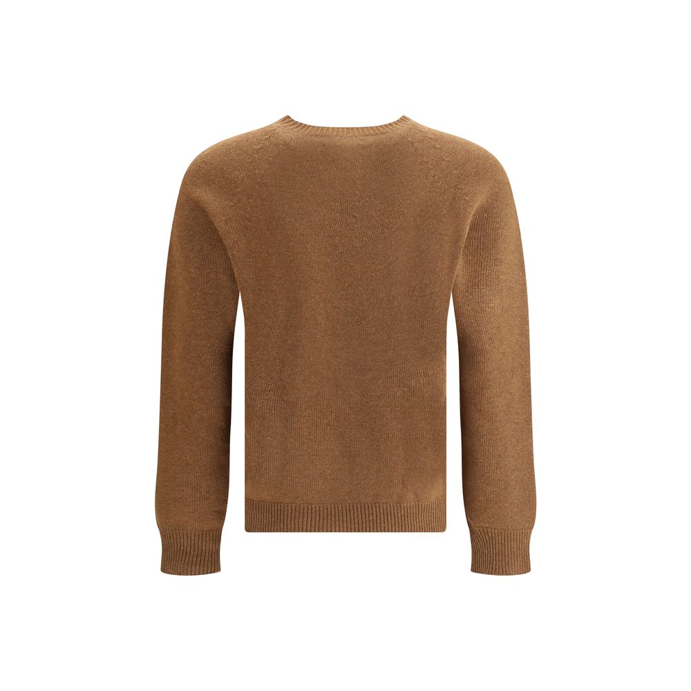 Jil Sander Brown Fleece Wool Sweatshirt | Regal Royce