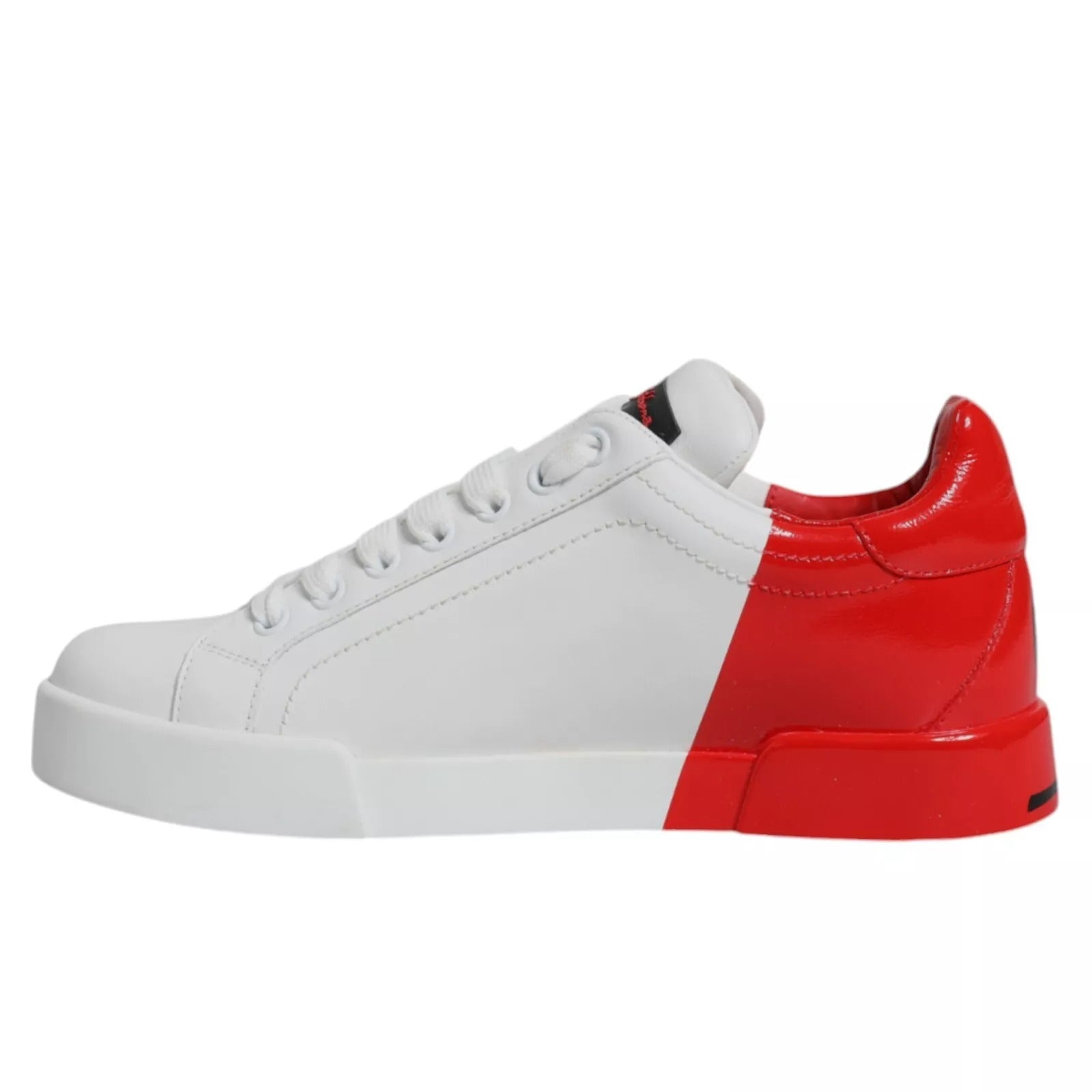 Dolce & Gabbana White Red Portofino Low Top Sneakers Shoes | Regal Royce