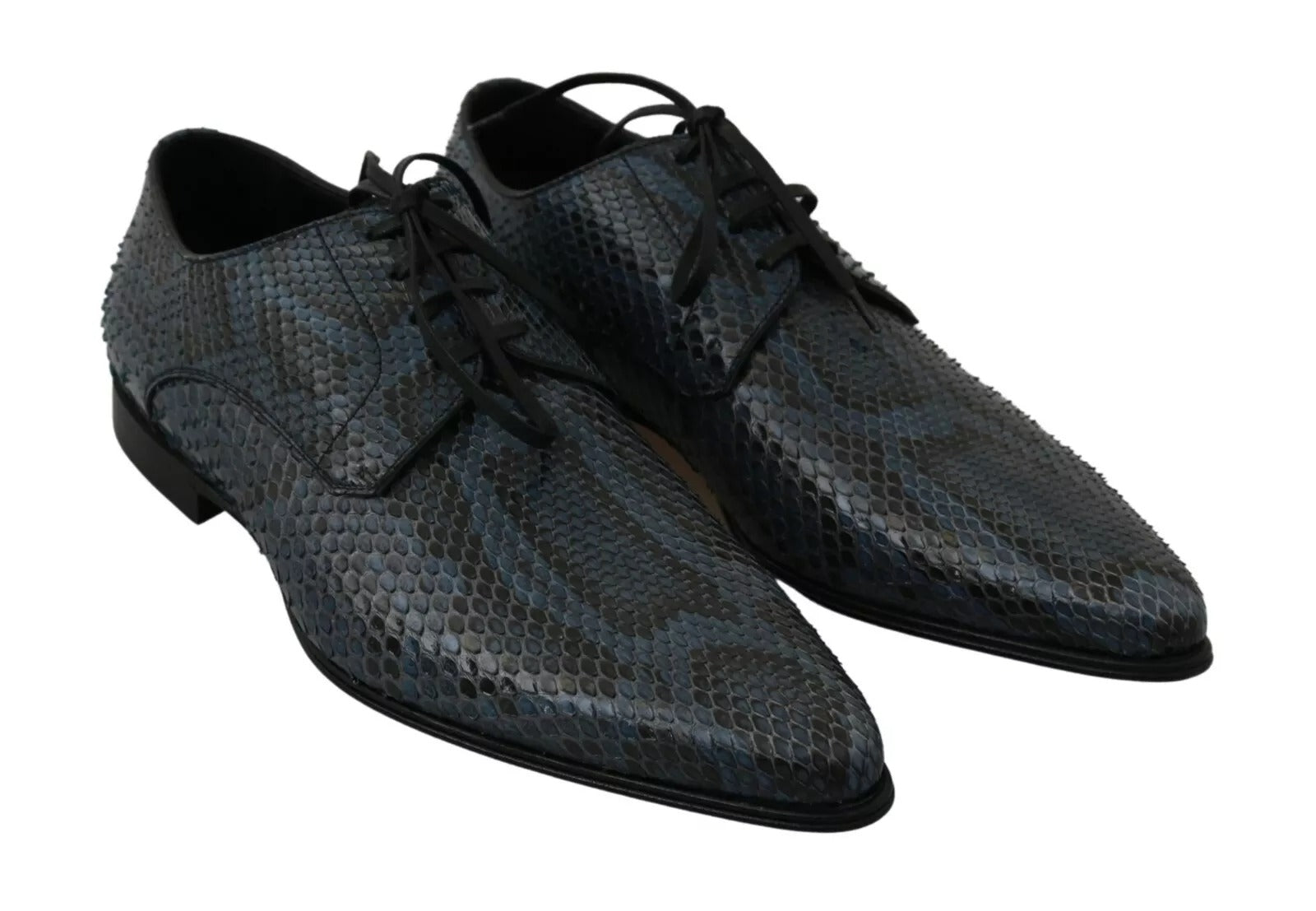 Dolce & Gabbana Blue Python Leather Snakeskin Shoes | Regal Royce